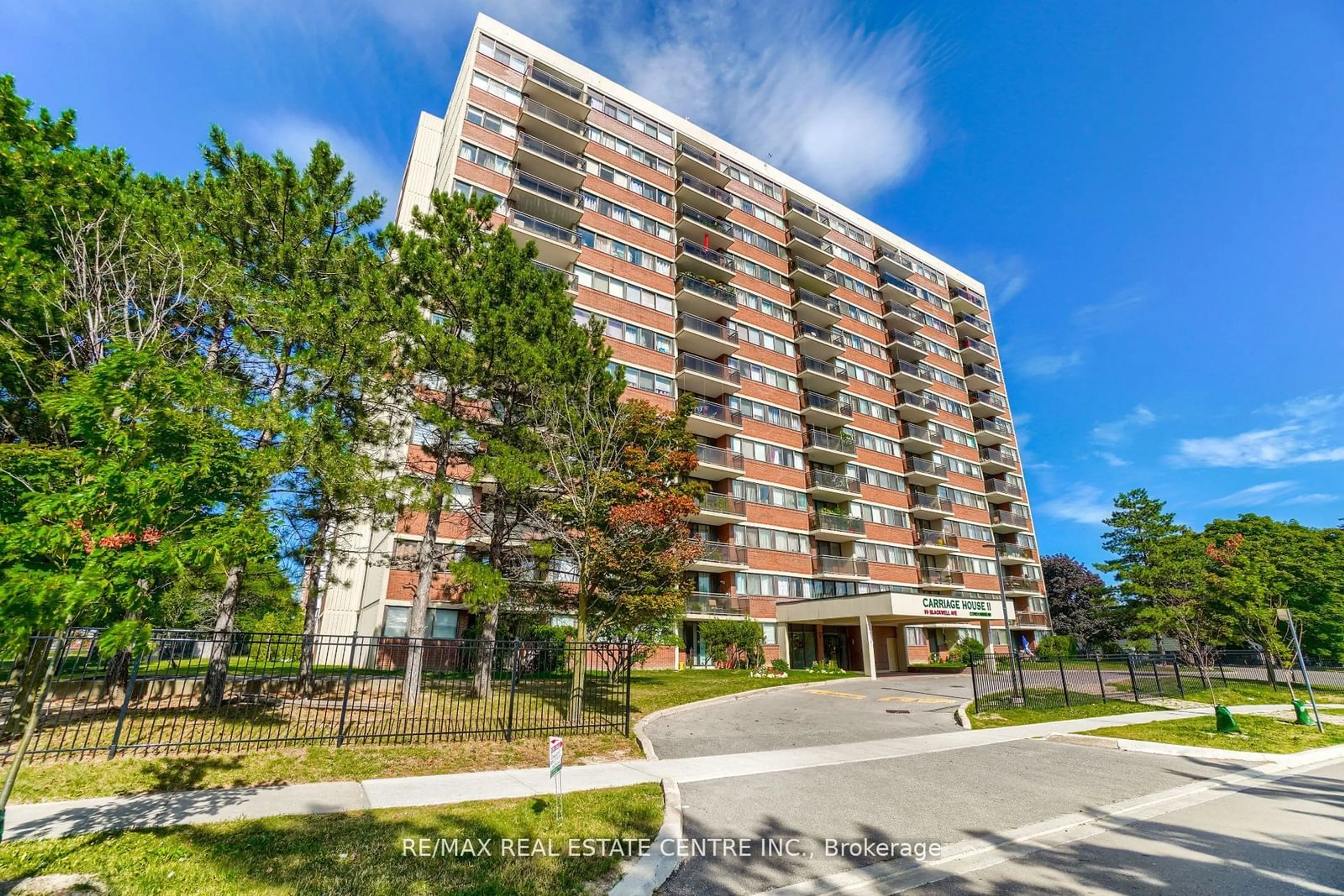 A pic from exterior of the house or condo, the front or back of building for 99 Blackwell Ave #208, Toronto Ontario M1B 3R5