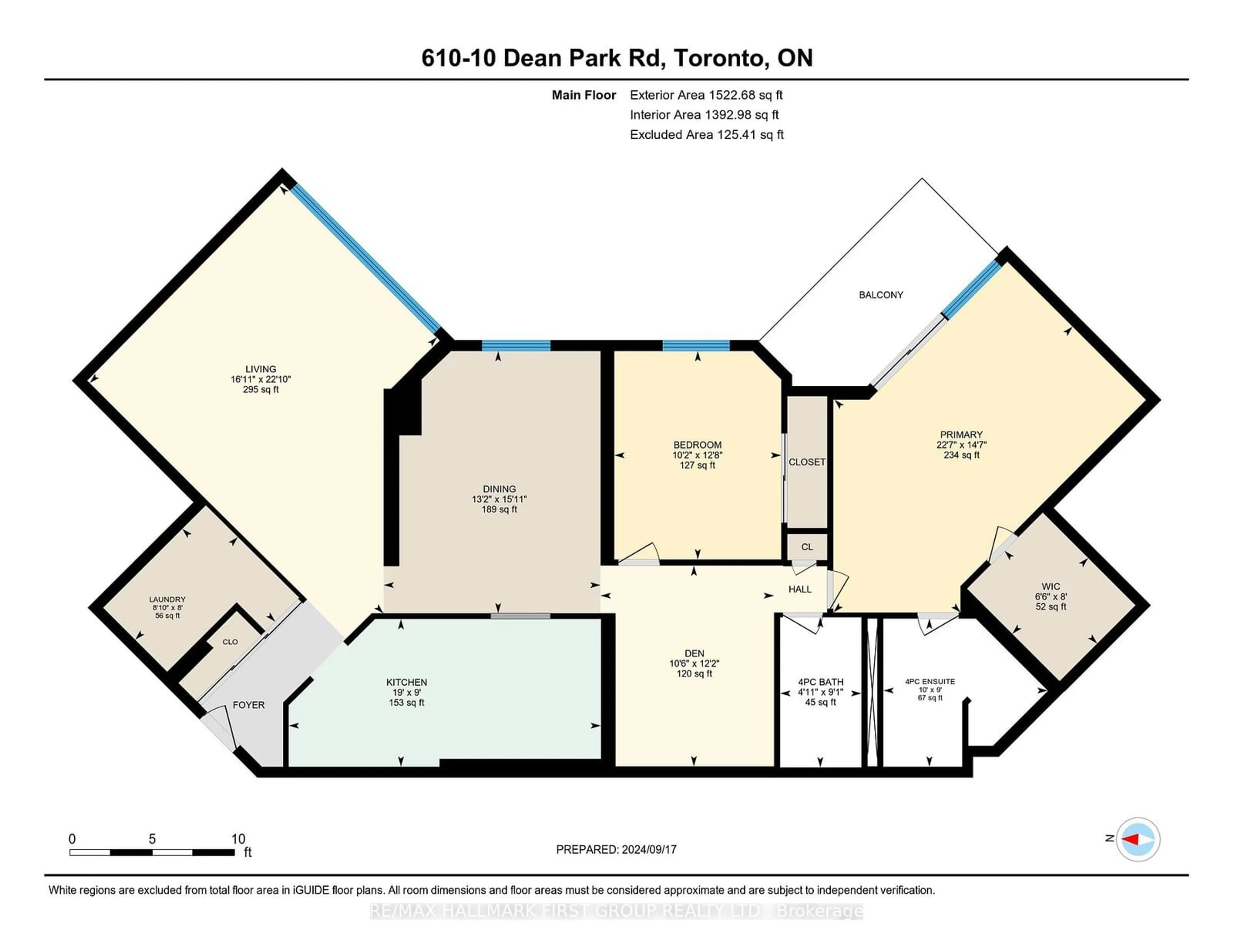 Floor plan for 10 Dean Park Rd #610, Toronto Ontario M1B 3G8