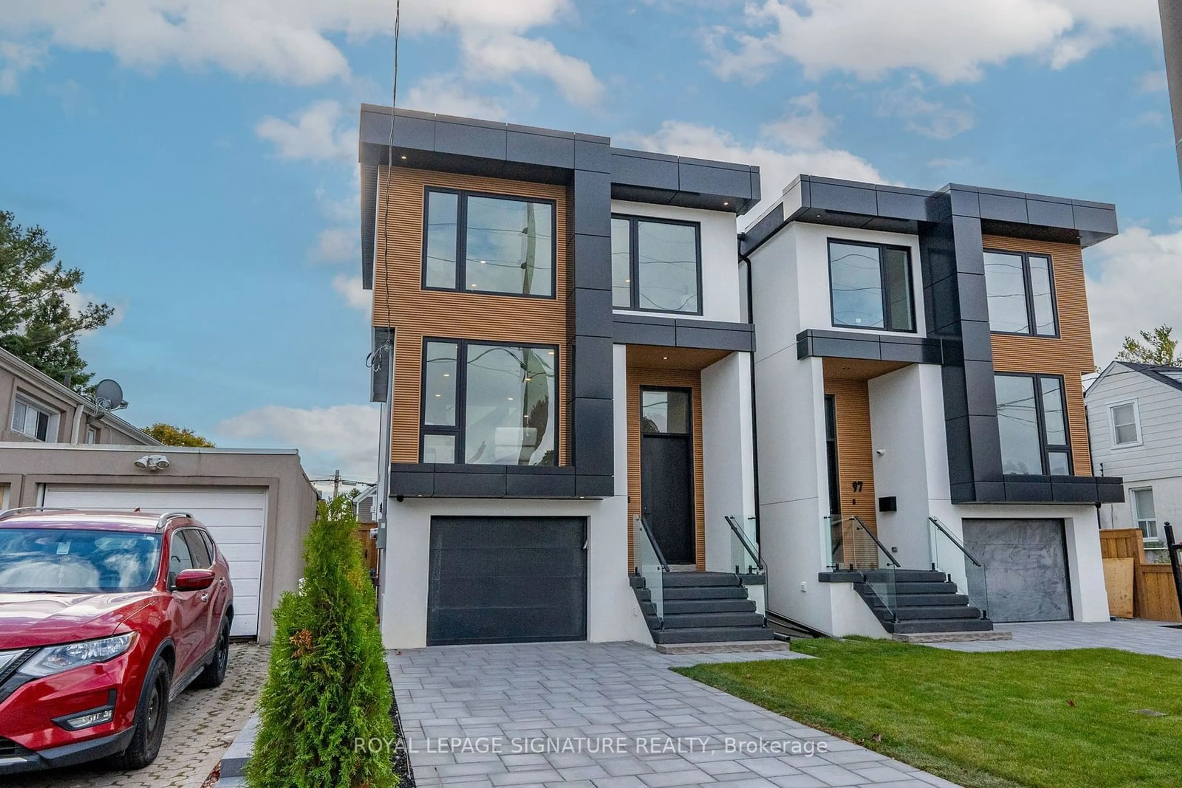 Frontside or backside of a home, the street view for 99 Yardley Ave, Toronto Ontario M4B 2A9