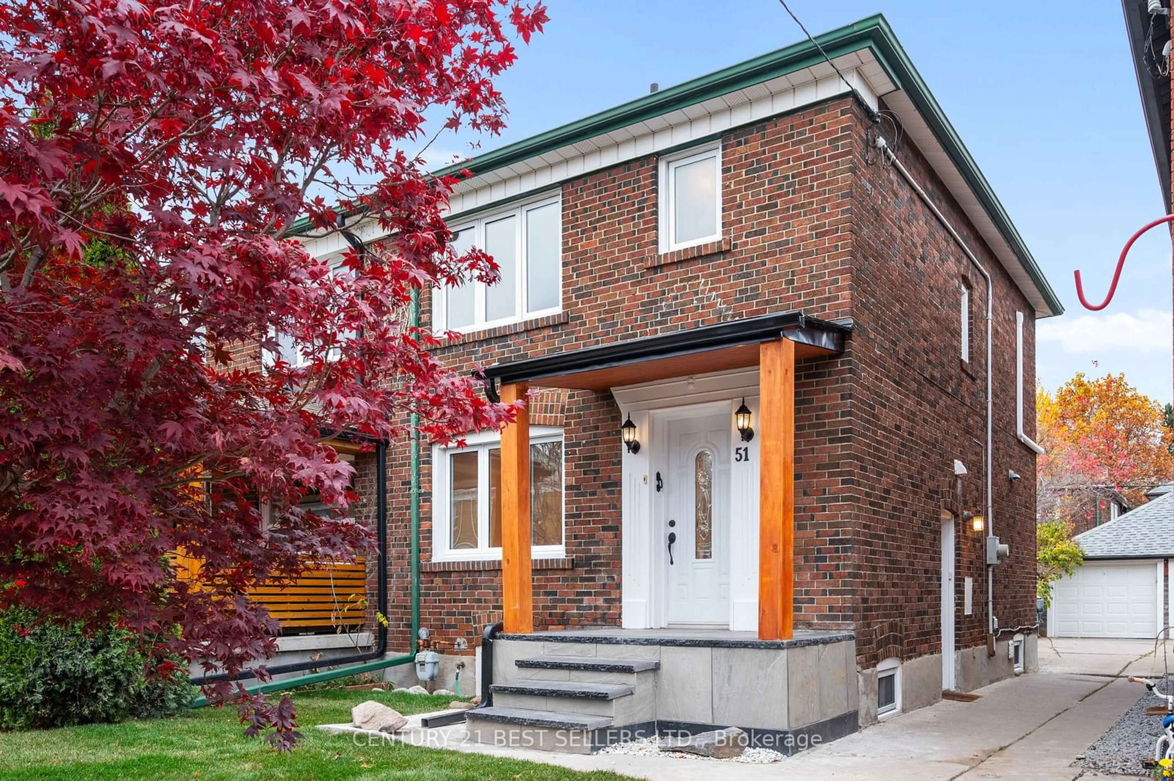 Home with brick exterior material for 51 Hertle Ave, Toronto Ontario M4L 2T3