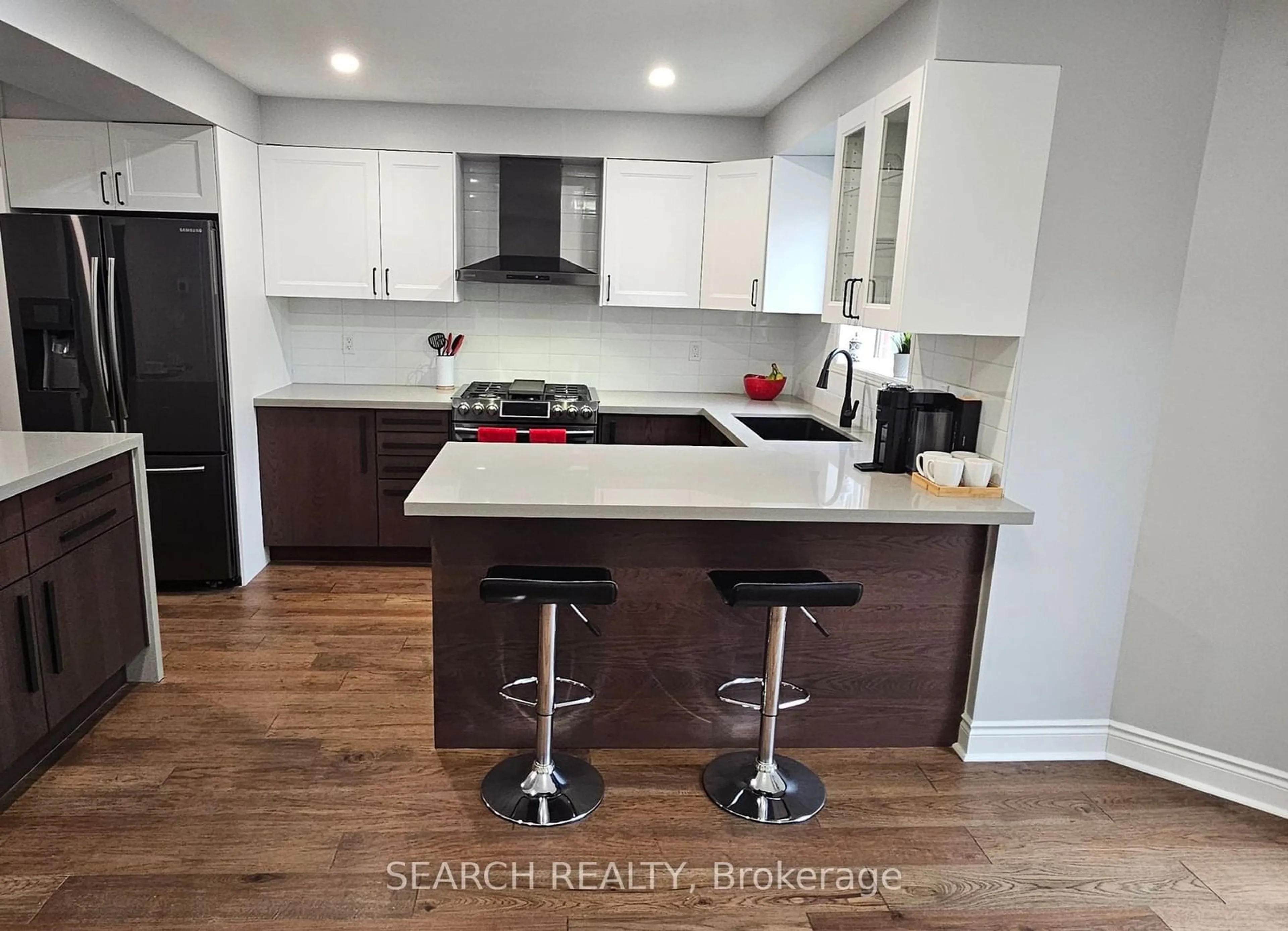 Contemporary kitchen, wood floors for 103 Howling Cres, Ajax Ontario L1S 7R9