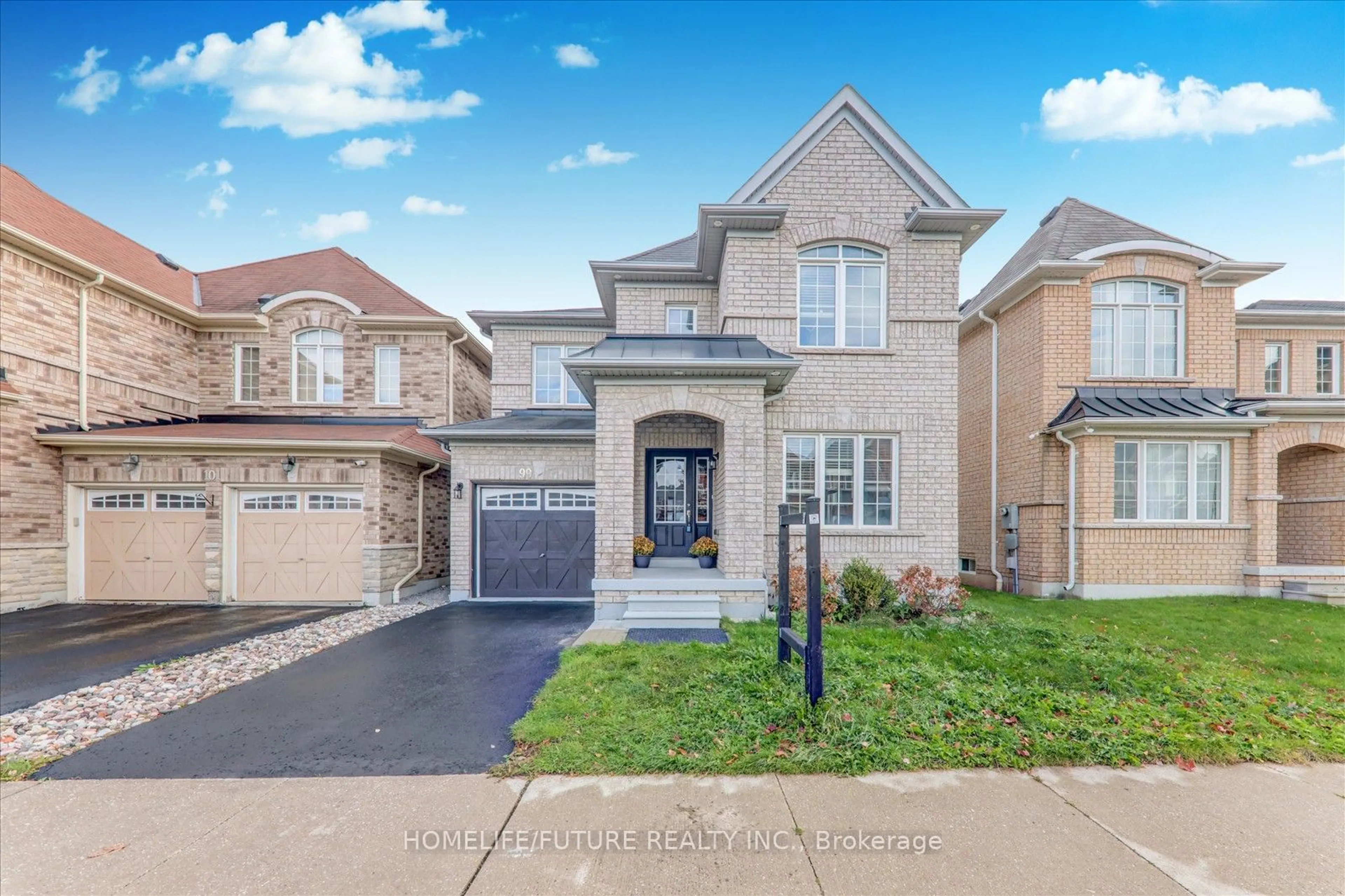 Home with brick exterior material for 99 Oswell Dr, Ajax Ontario L1Z 0L5