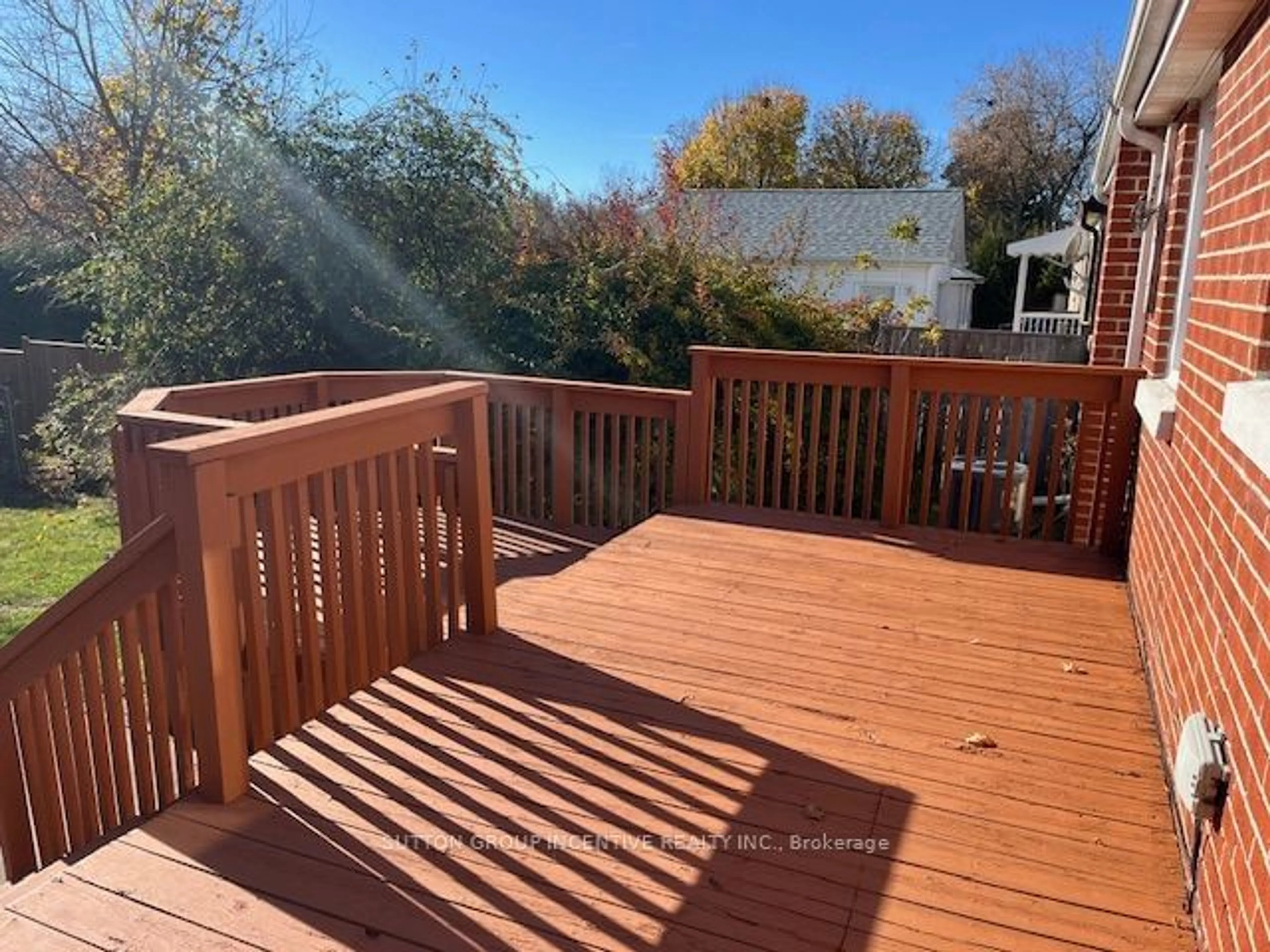 Patio, the fenced backyard for 75 Kawartha Ave, Oshawa Ontario L1H 3Y7