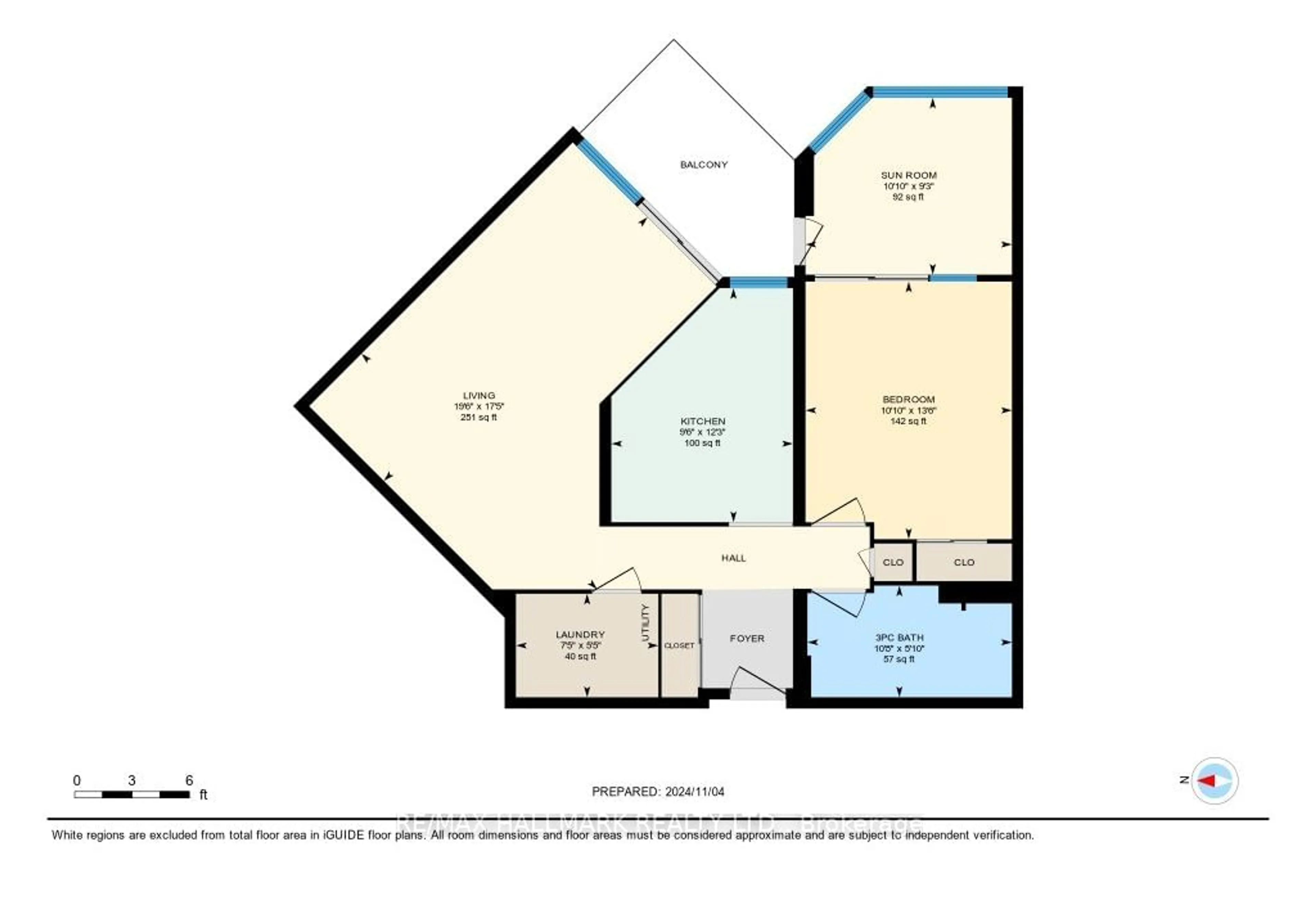 Floor plan for 4725 Sheppard Ave #1717, Toronto Ontario M1S 5B2