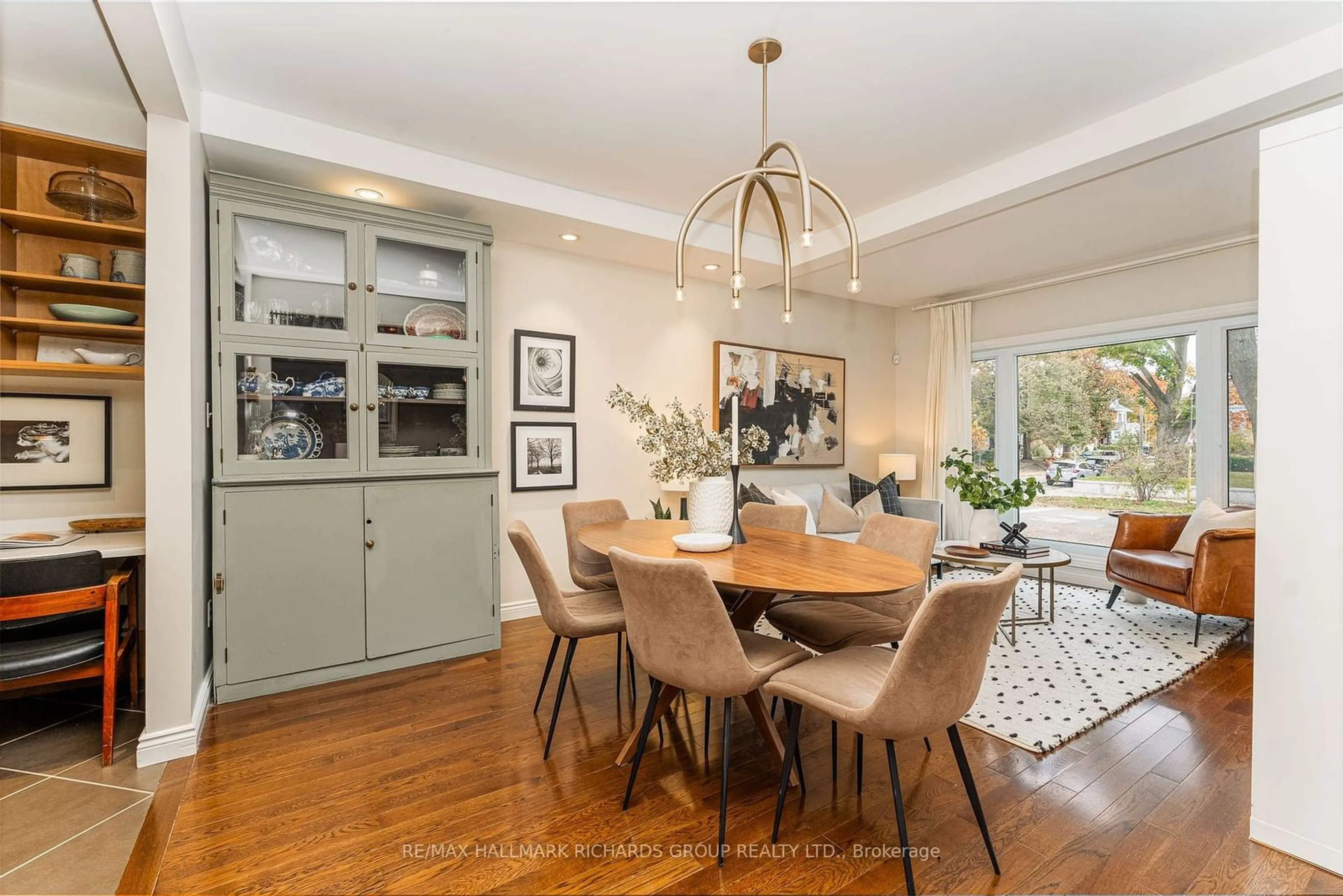 Dining room, wood floors, cottage for 48 Lockwood Rd, Toronto Ontario M4L 3M8