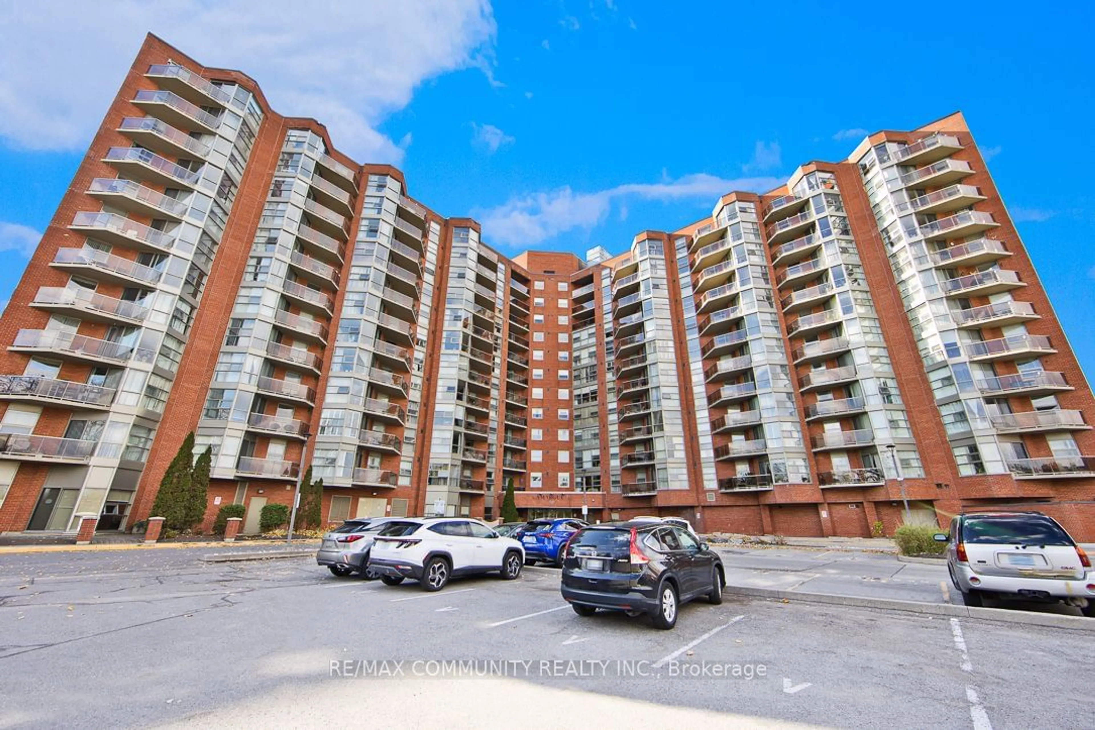 A pic from exterior of the house or condo, the street view for 10 Dean Park Rd #1103, Toronto Ontario M1B 3G8