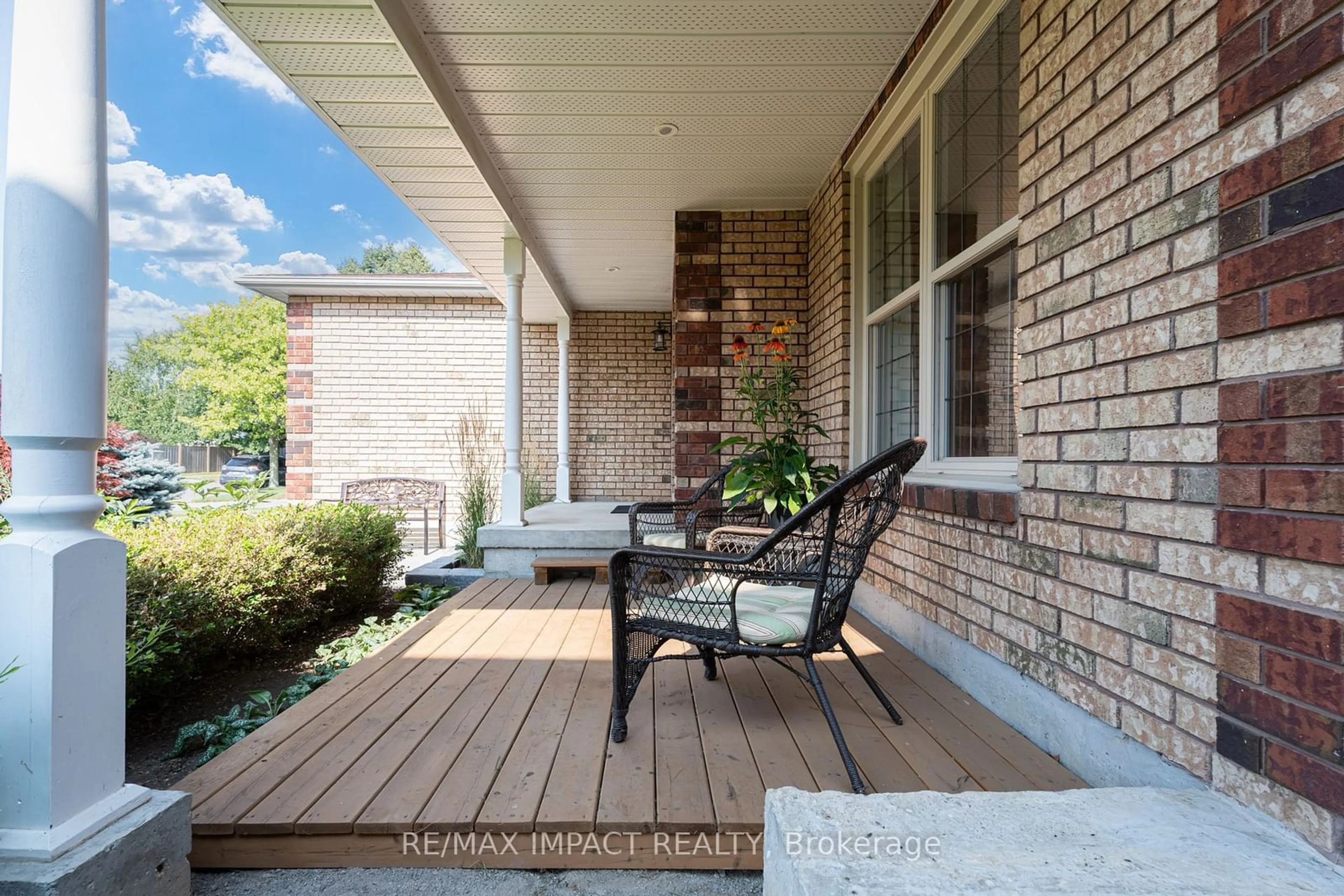 Patio, the fenced backyard for 76 Foster Creek Dr, Clarington Ontario L1B 1G5