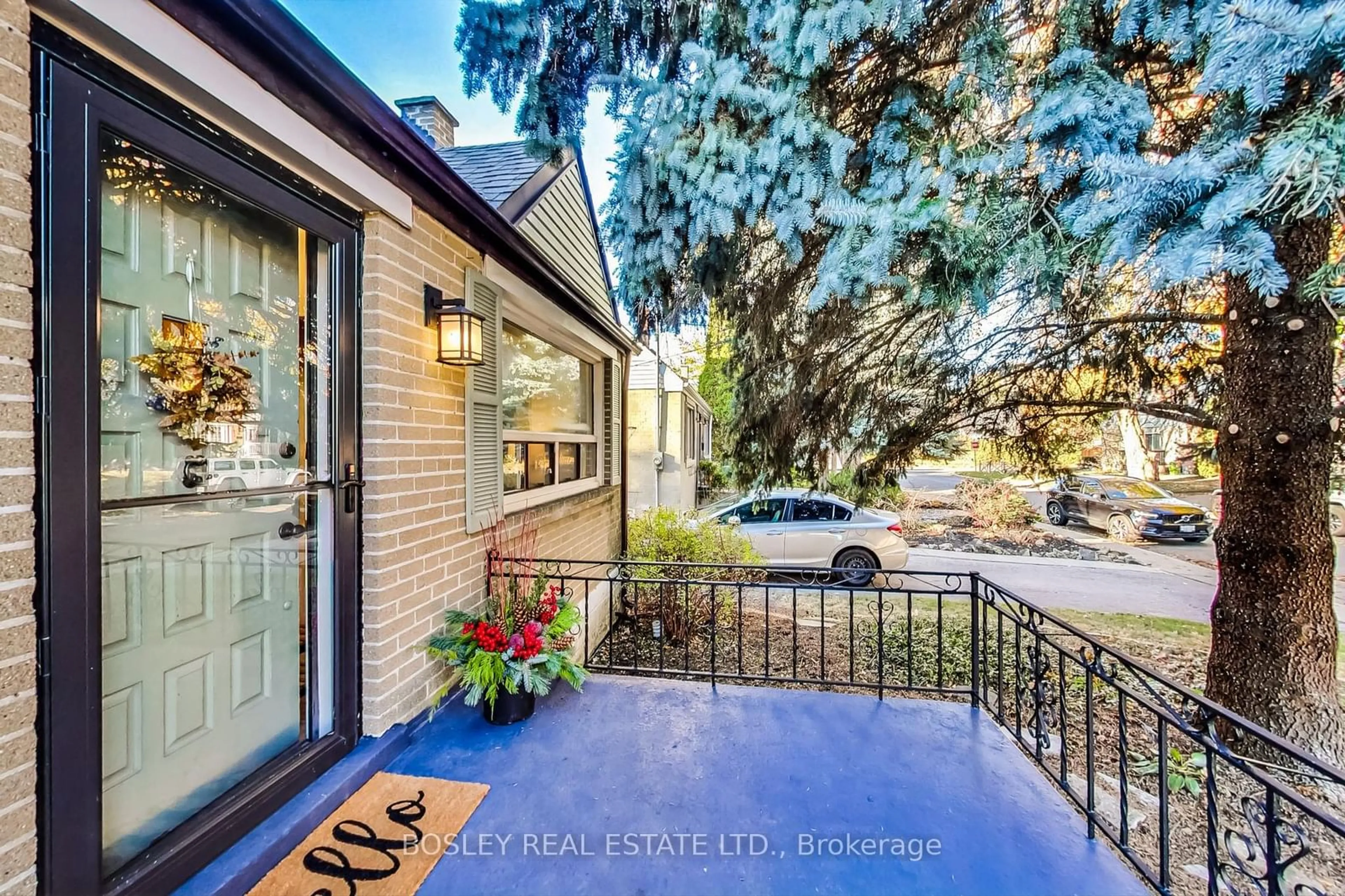 A pic from exterior of the house or condo, the fenced backyard for 74 Natal Ave, Toronto Ontario M1N 3V4