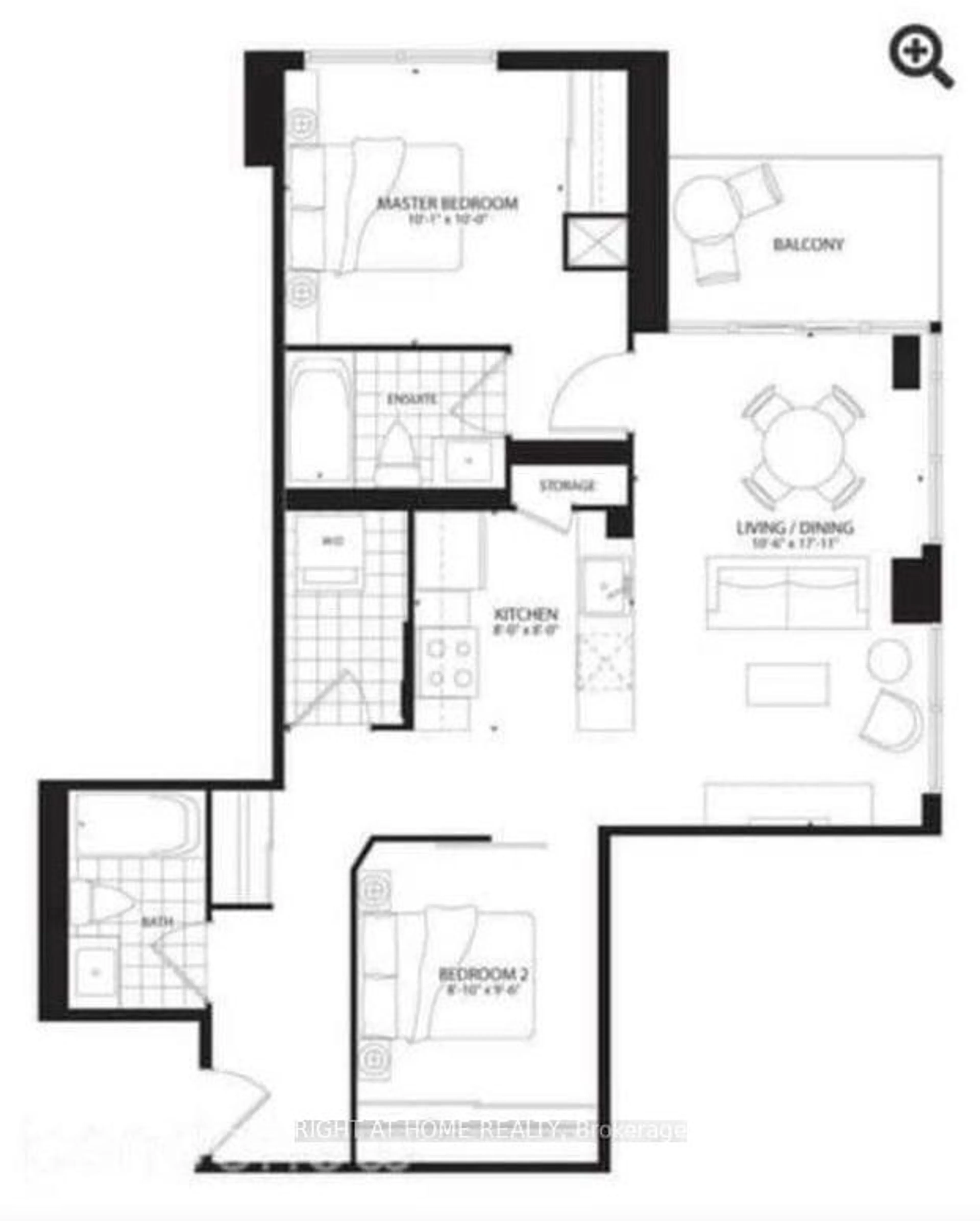 Floor plan for 30 meadowglen Pl #718, Toronto Ontario M1G 0A6