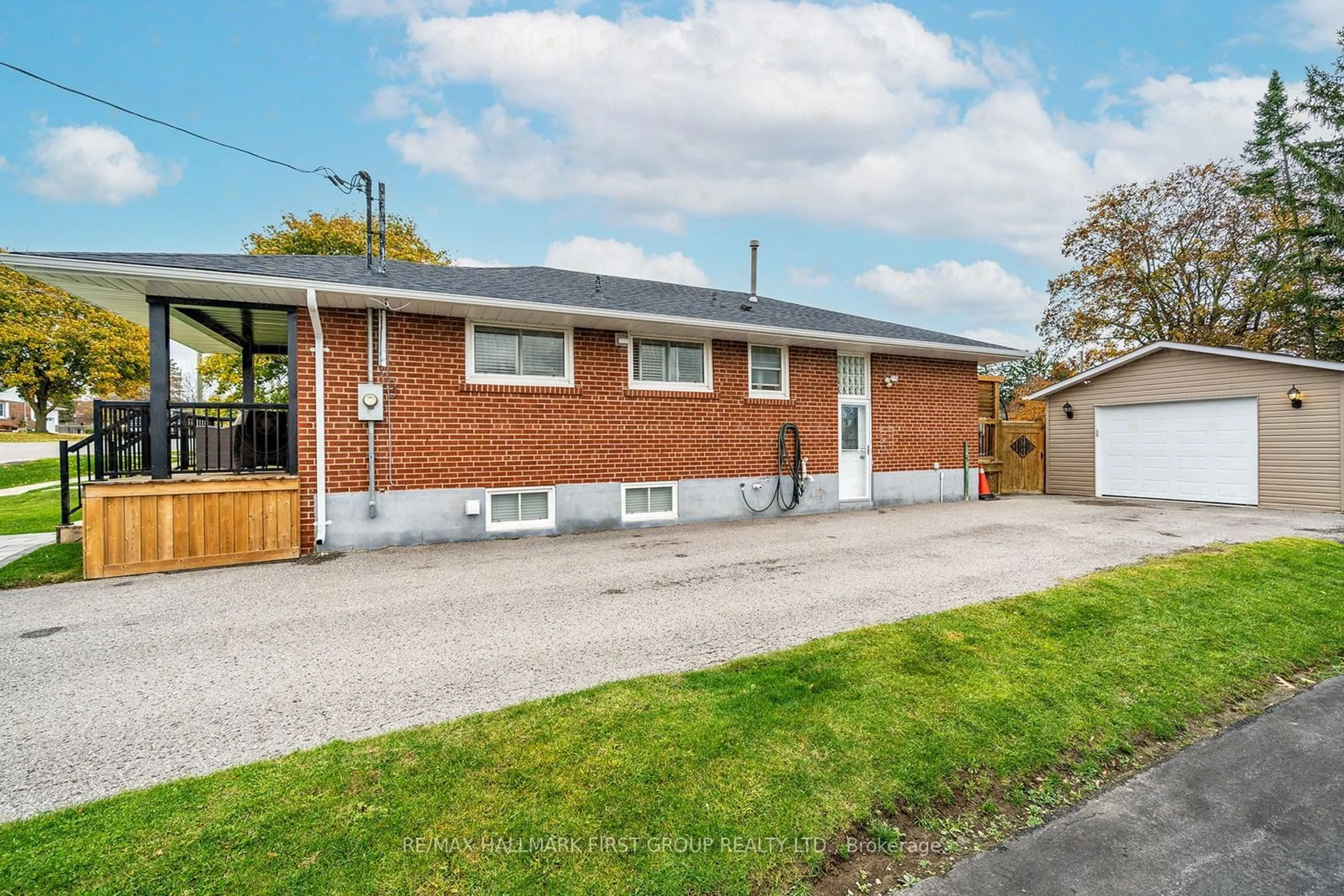 Frontside or backside of a home, the fenced backyard for 603 Gilbert St, Whitby Ontario L1N 1S1