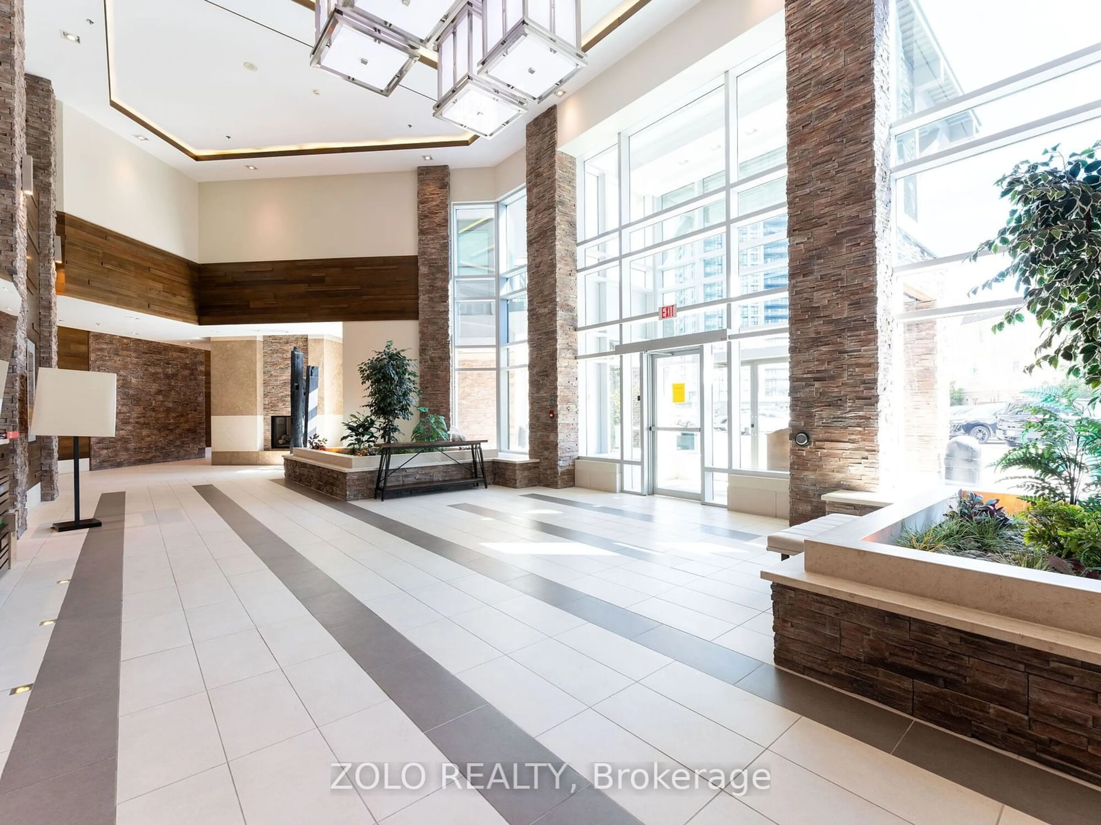 Indoor lobby, ceramic floors for 1235 Bayly St #1503, Pickering Ontario L1W 1L7