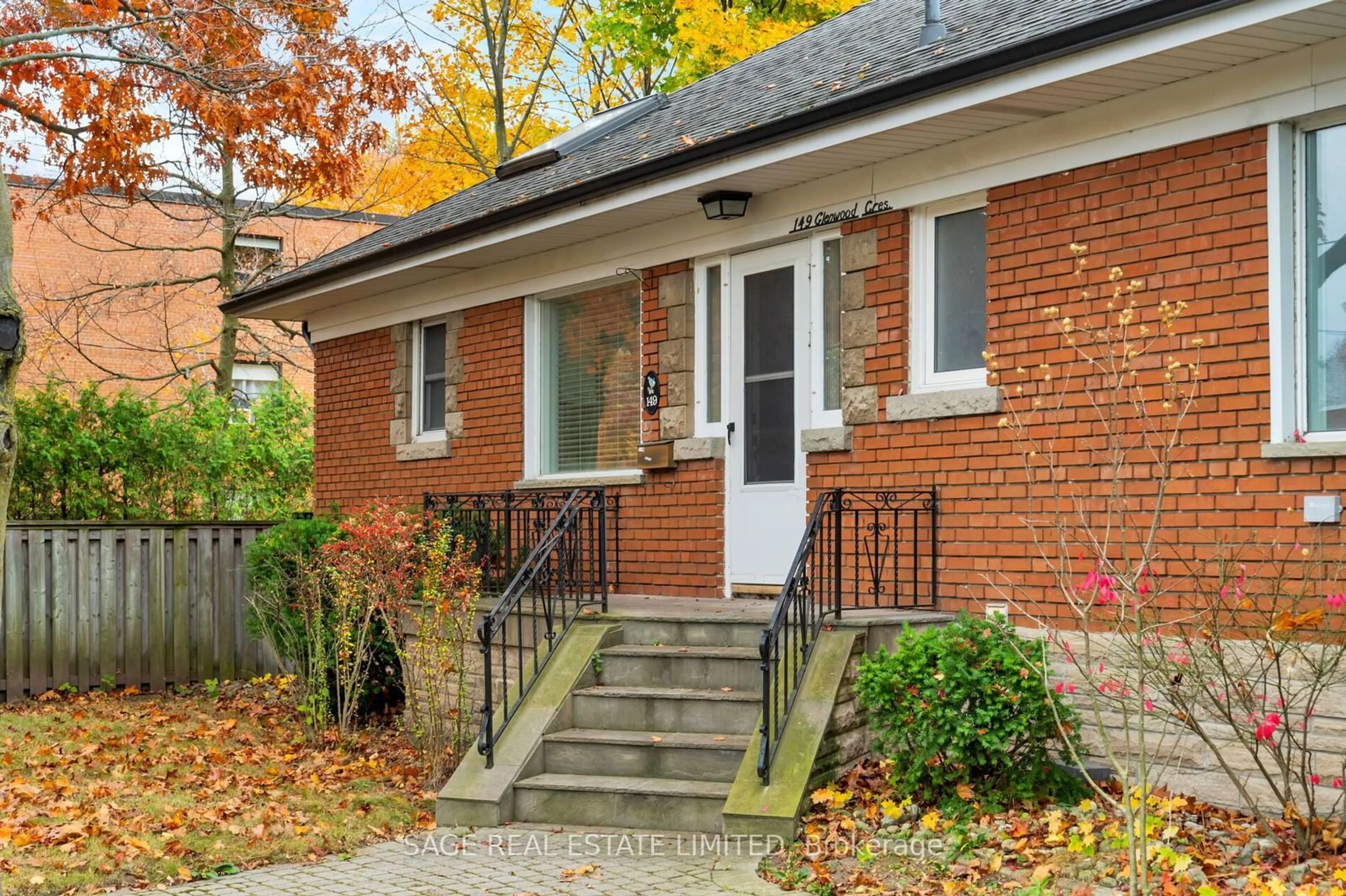 Home with brick exterior material for 149 Glenwood Cres, Toronto Ontario M4B 1J8