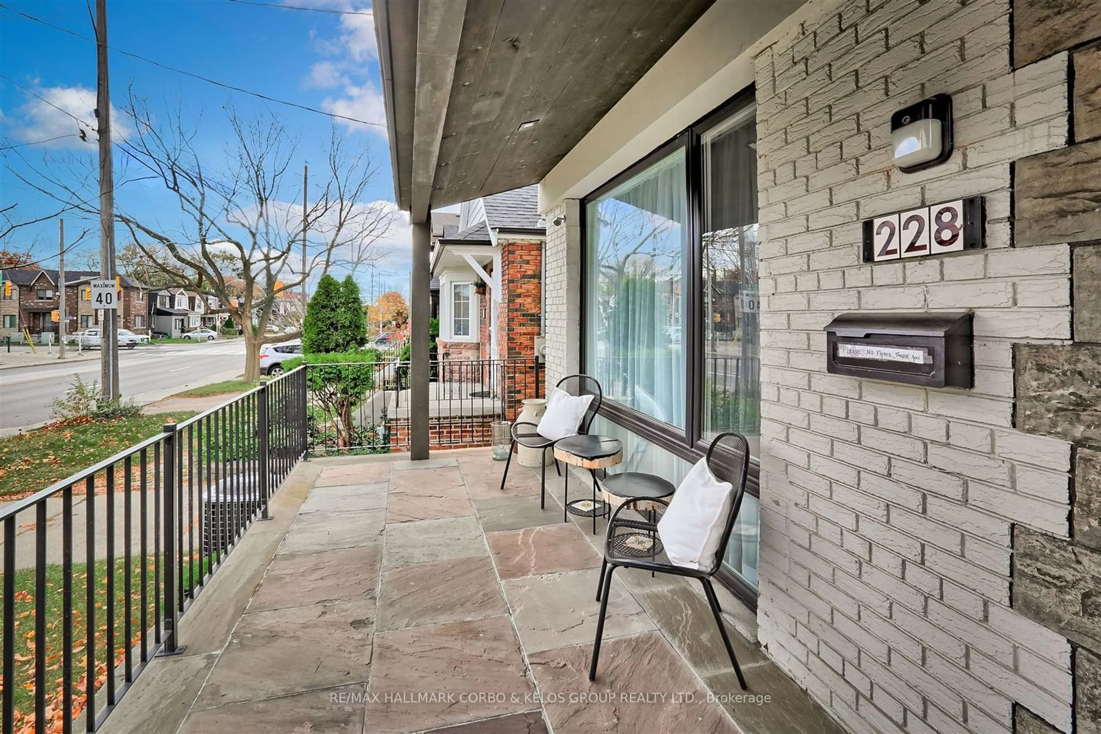 Patio, the street view for 228 Donlands Ave, Toronto Ontario M4J 3R2