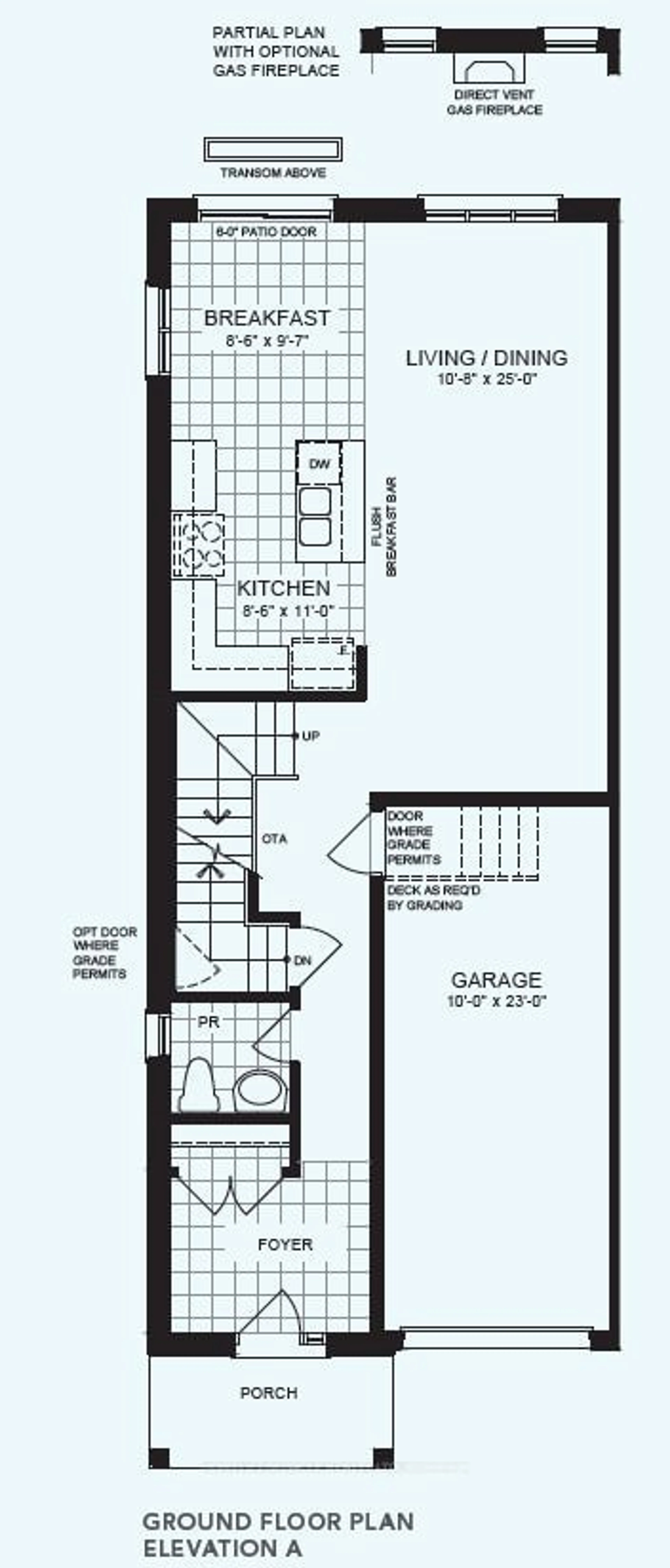 Floor plan for Block77 Unit 1 Port Perry, Scugog Ontario L0S 1N0