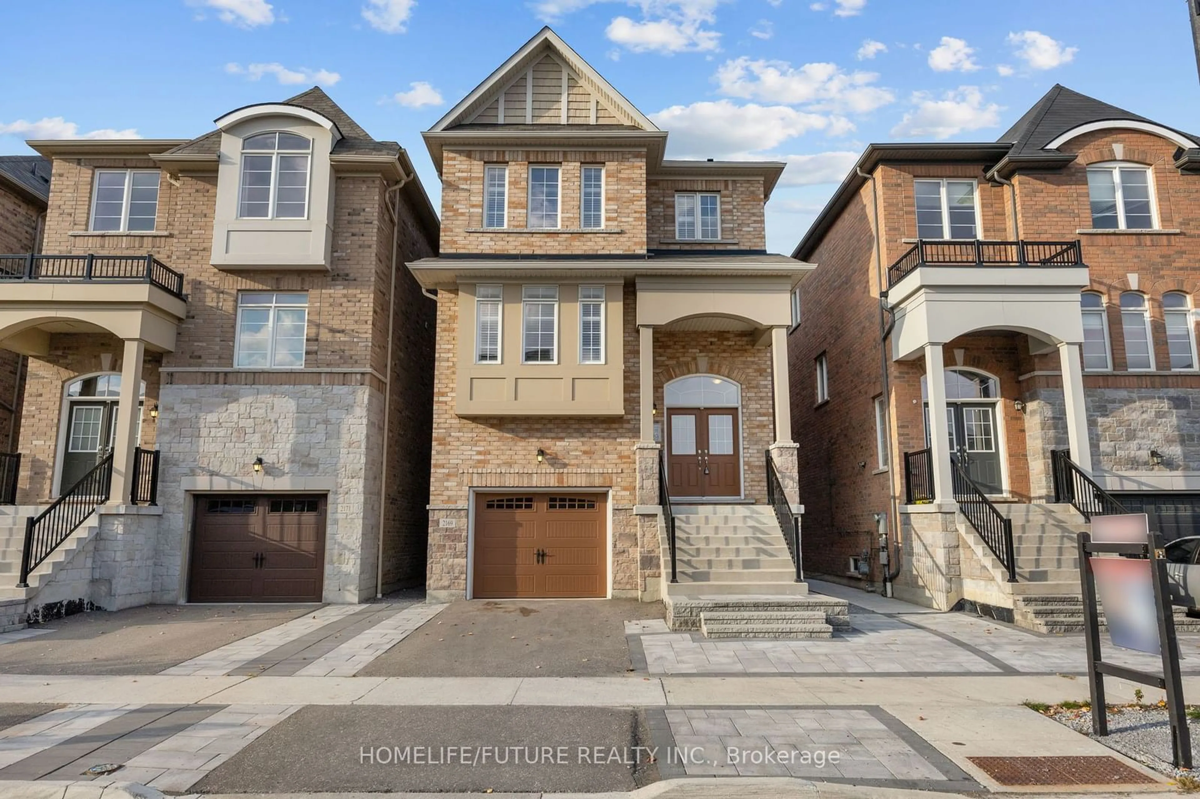 Frontside or backside of a home, the street view for 2169 Saffron Dr, Pickering Ontario L1X 0E1