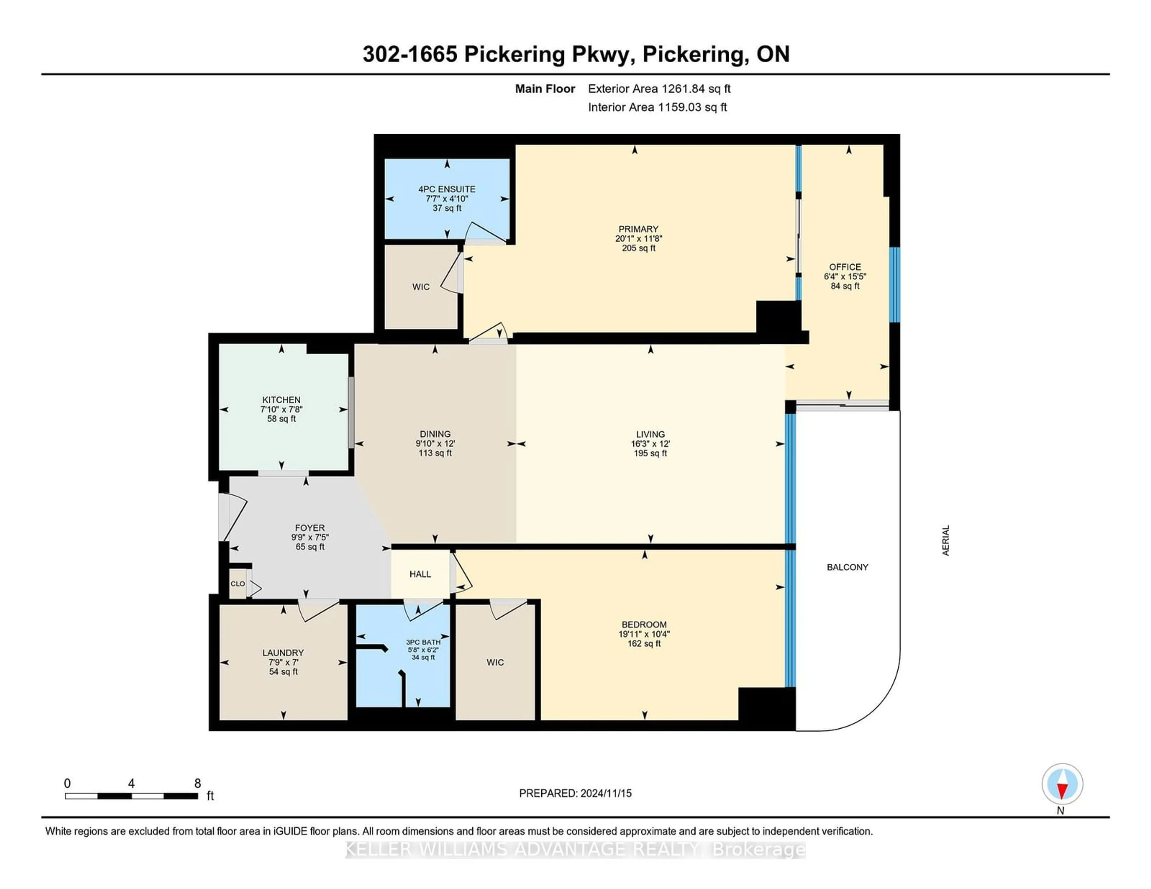 Floor plan for 1665 Pickering Pkwy #302, Pickering Ontario L1V 6L4