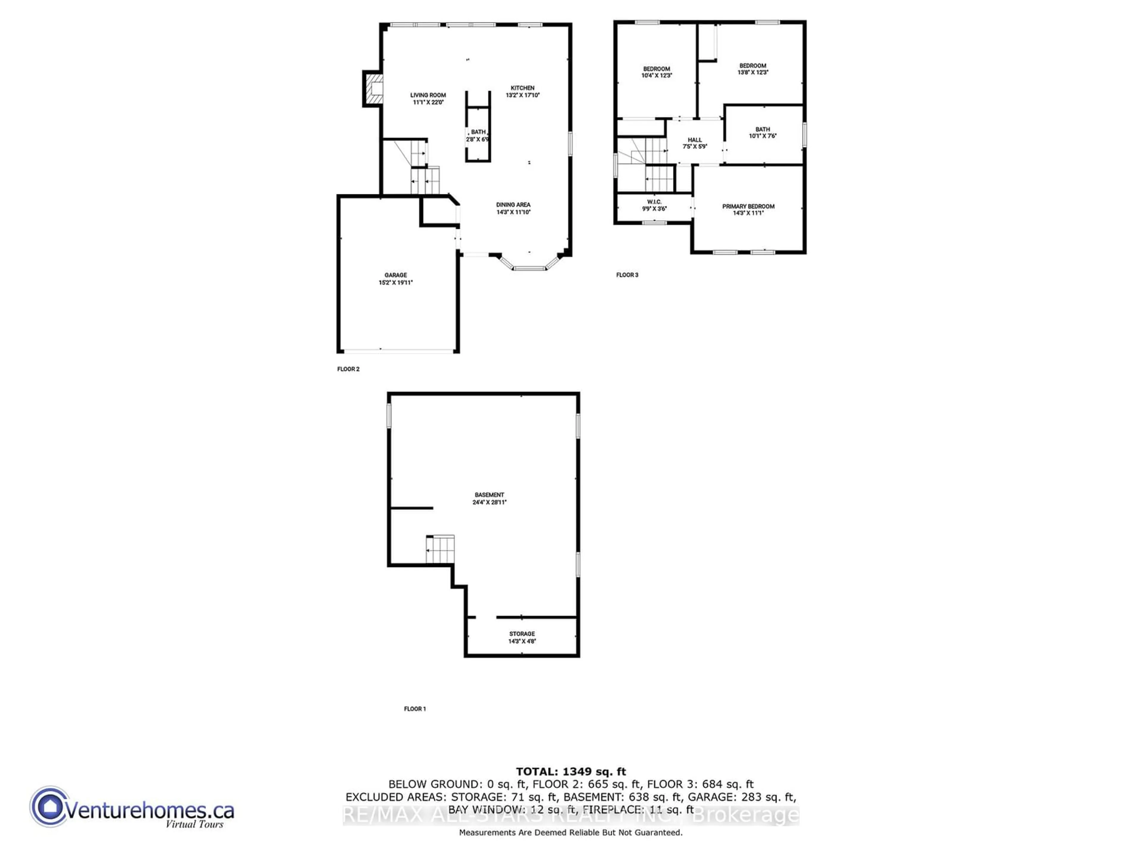 Floor plan for 393 Elmwood Crt, Oshawa Ontario L1G 7X6