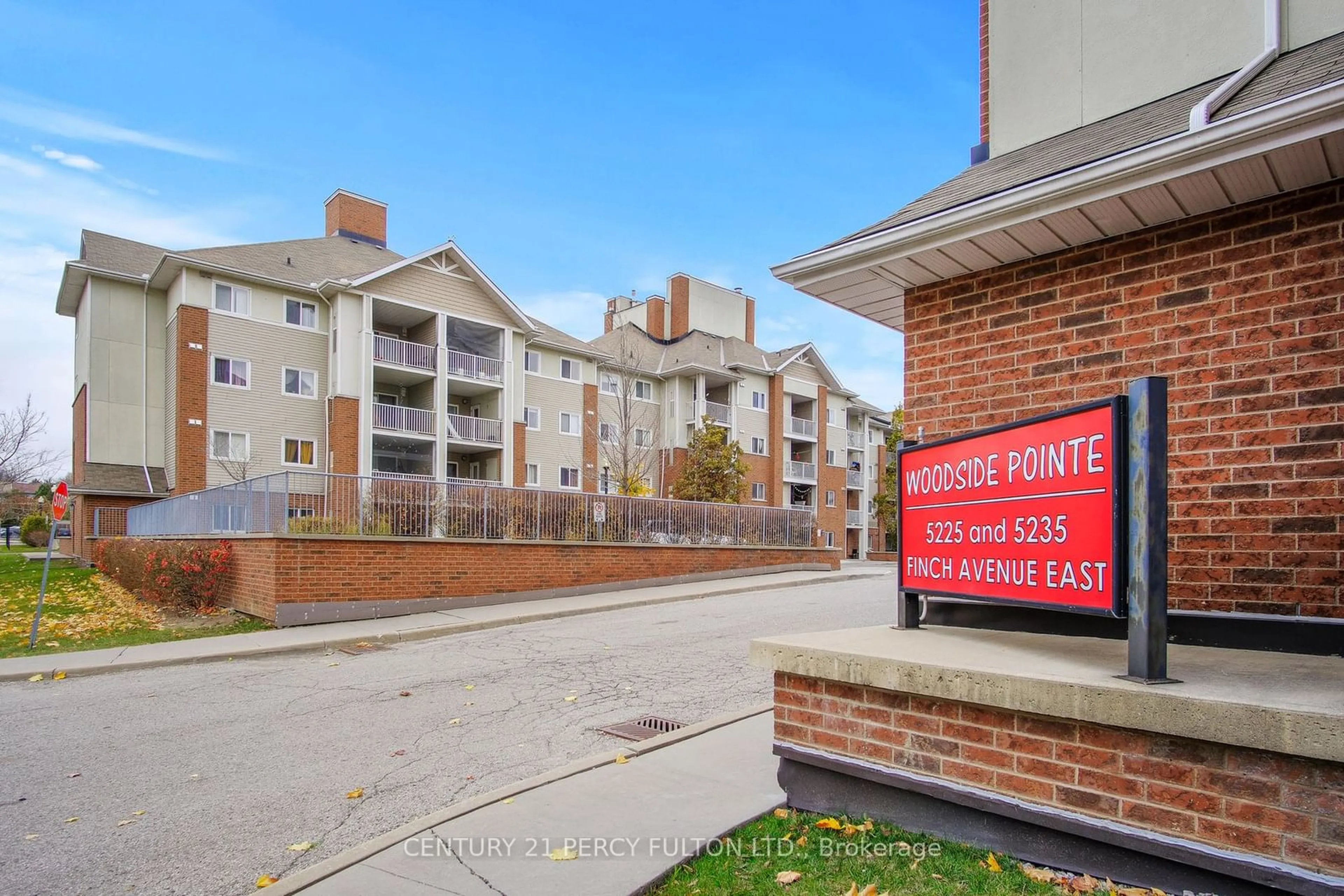 A pic from exterior of the house or condo, the front or back of building for 5235 Finch Ave #119, Toronto Ontario M1S 5X3