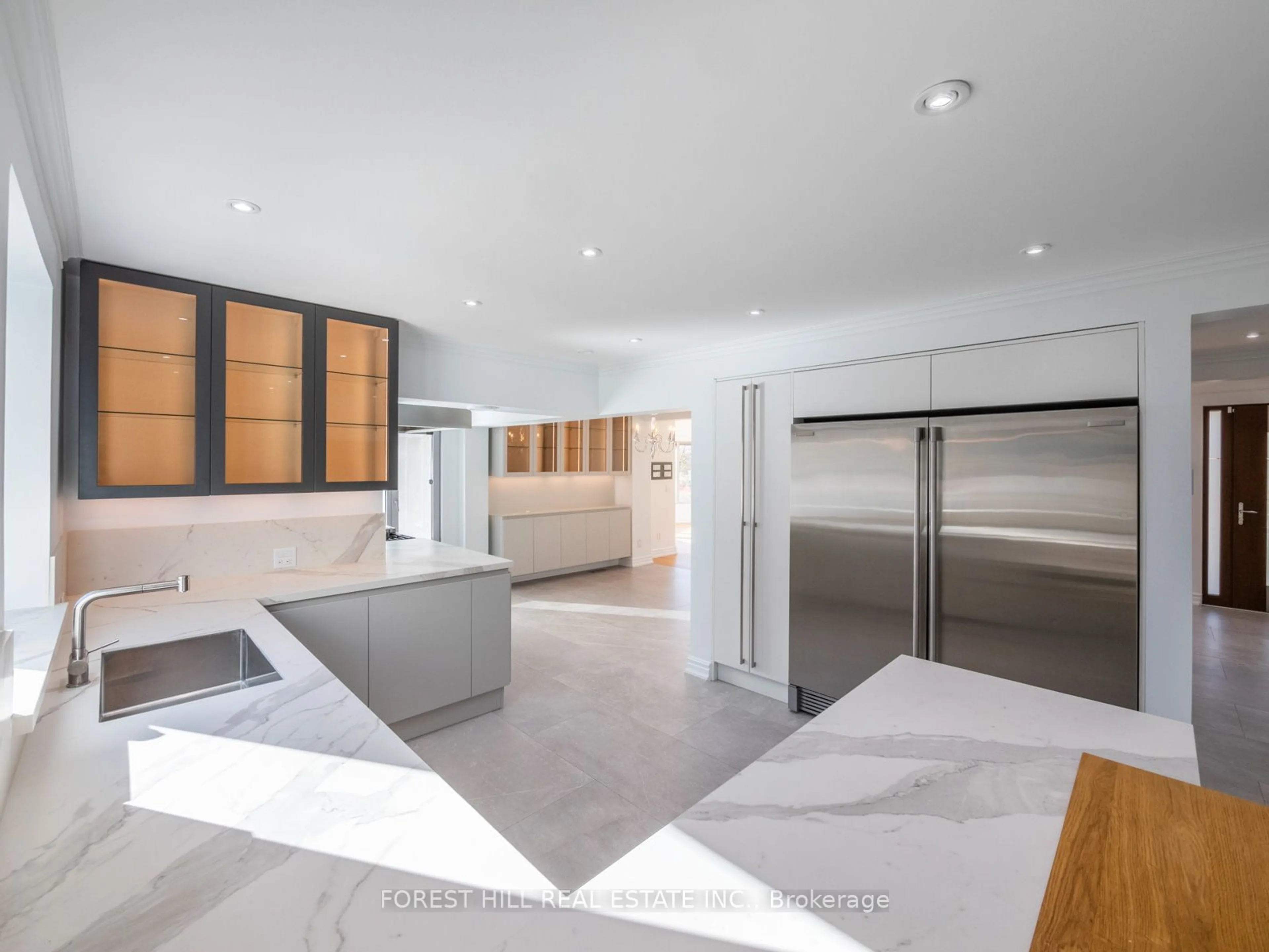 Contemporary kitchen, cement floor for 1A Alder Rd, Toronto Ontario M4B 2Y2