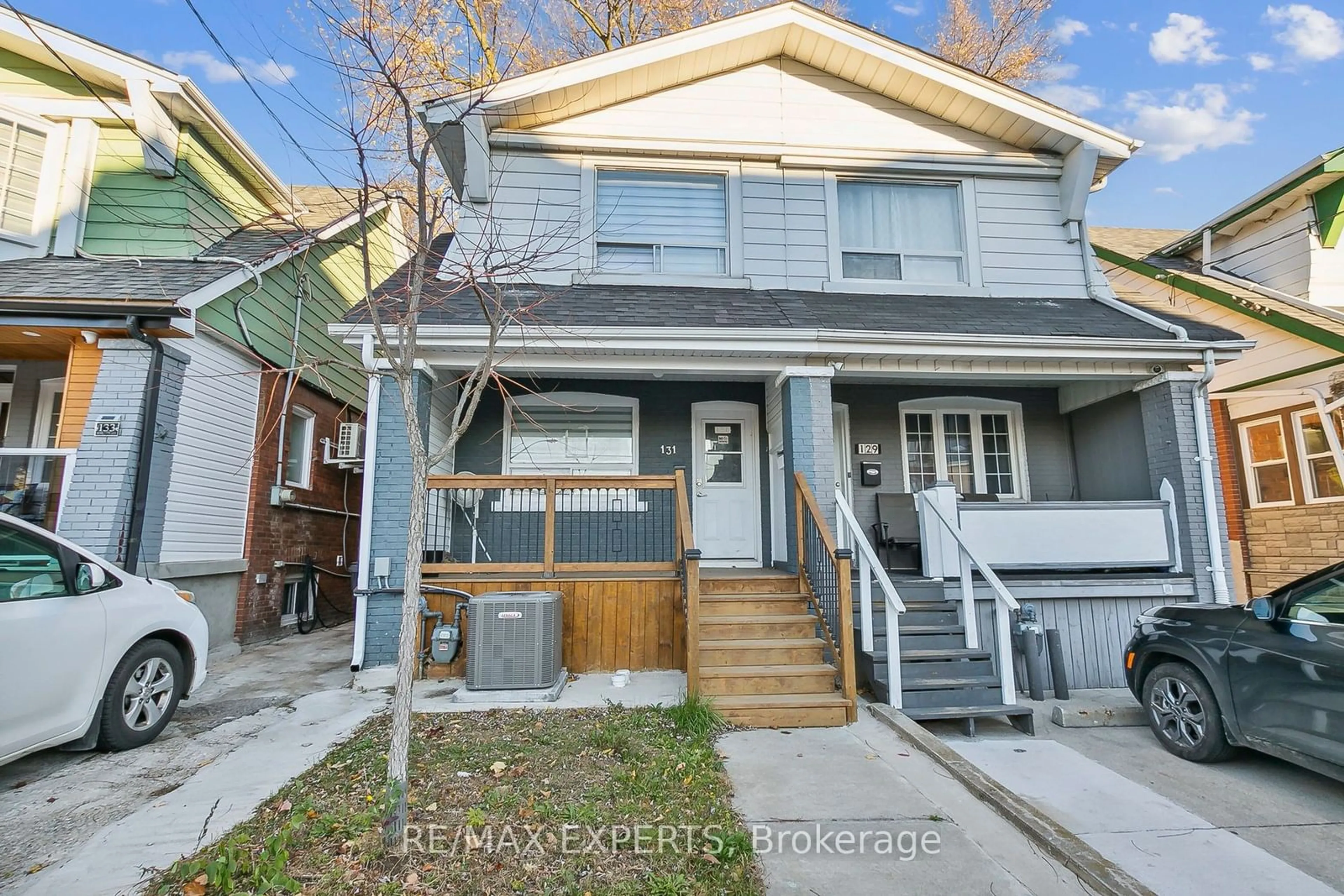 A pic from exterior of the house or condo, the street view for 131 Donlands Ave, Toronto Ontario M4J 3P3