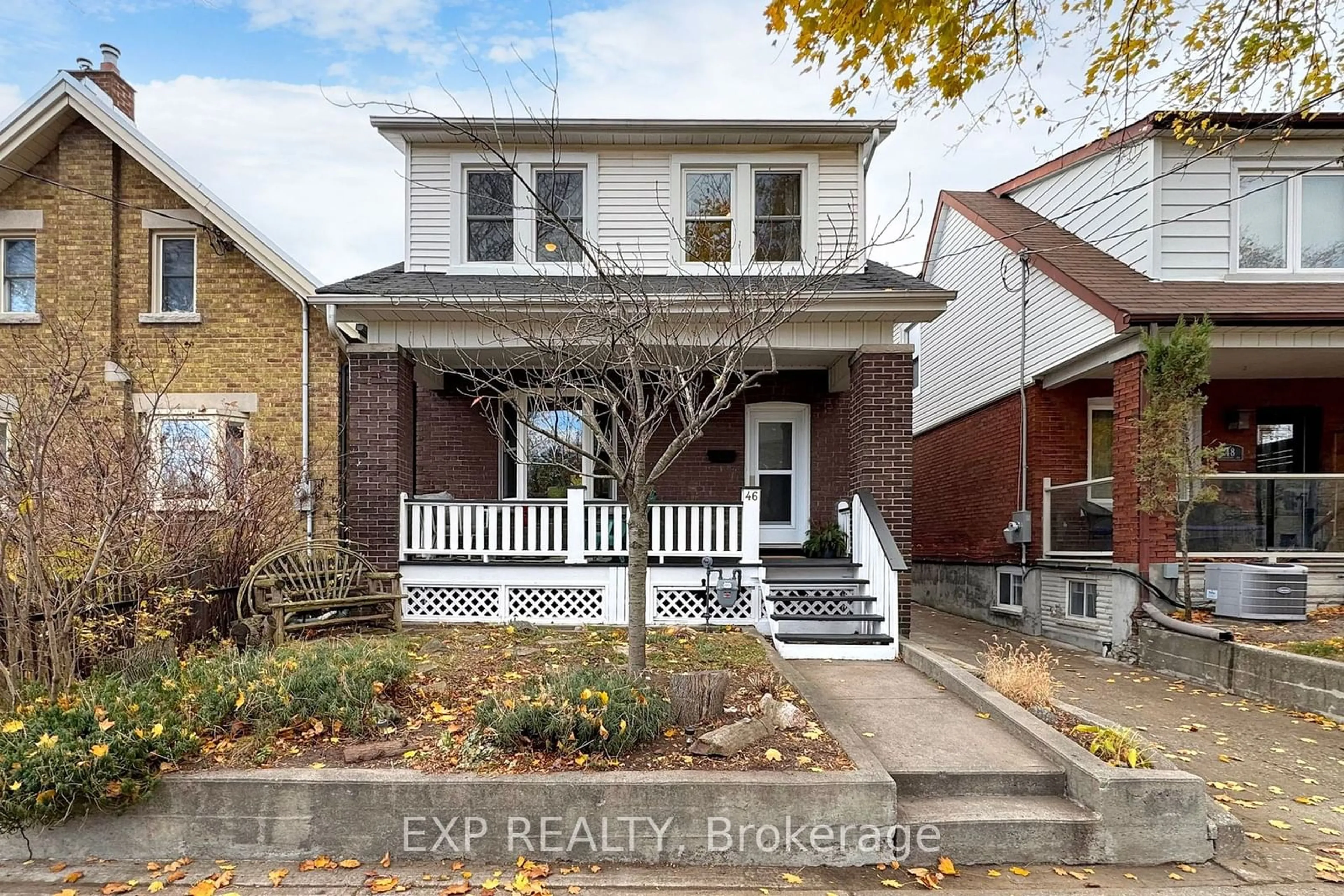 Home with brick exterior material for 46 Glebemount Ave, Toronto Ontario M4C 3R6