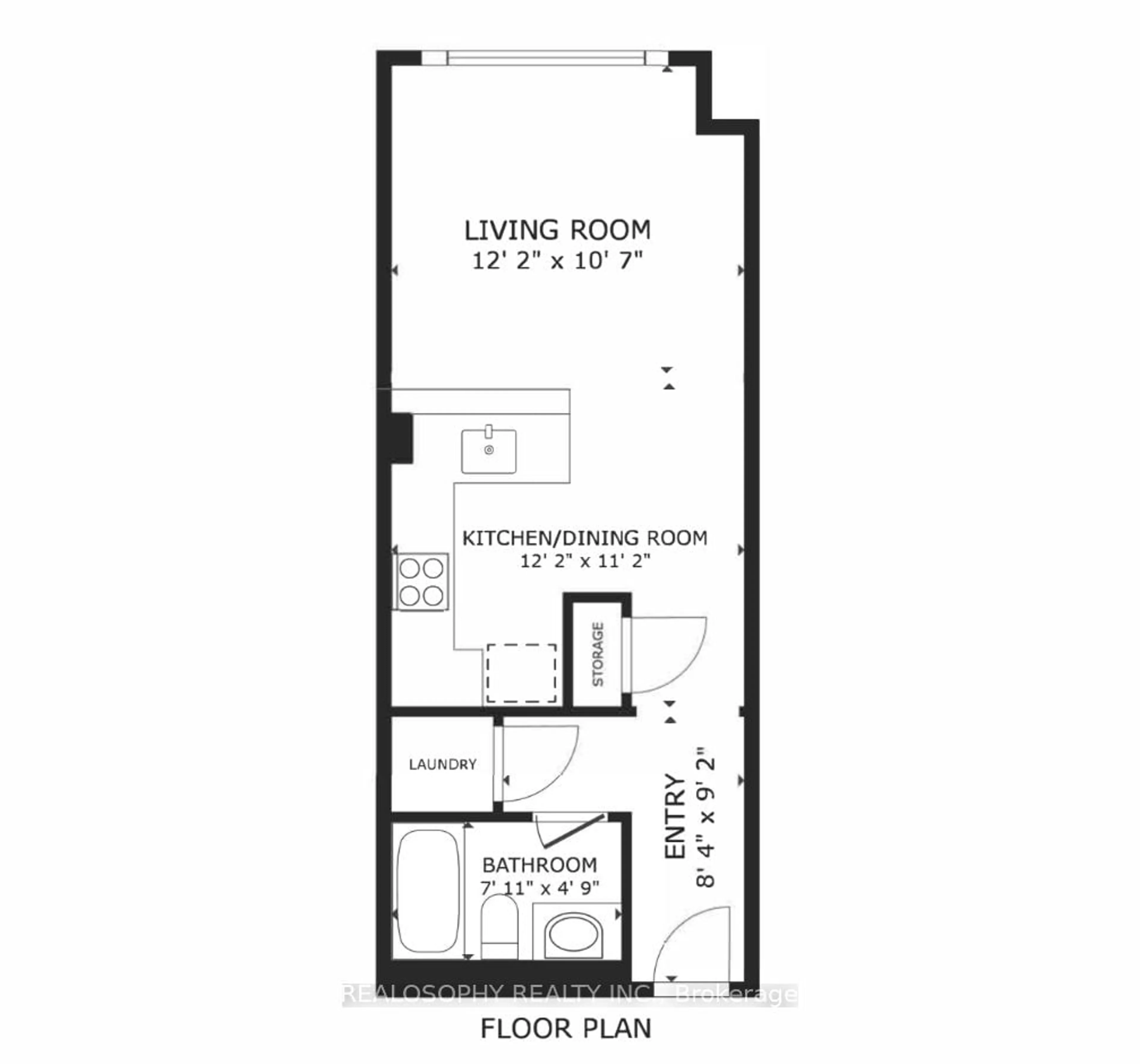 Floor plan for 3650 Kingston Rd #805, Toronto Ontario M1M 3X9