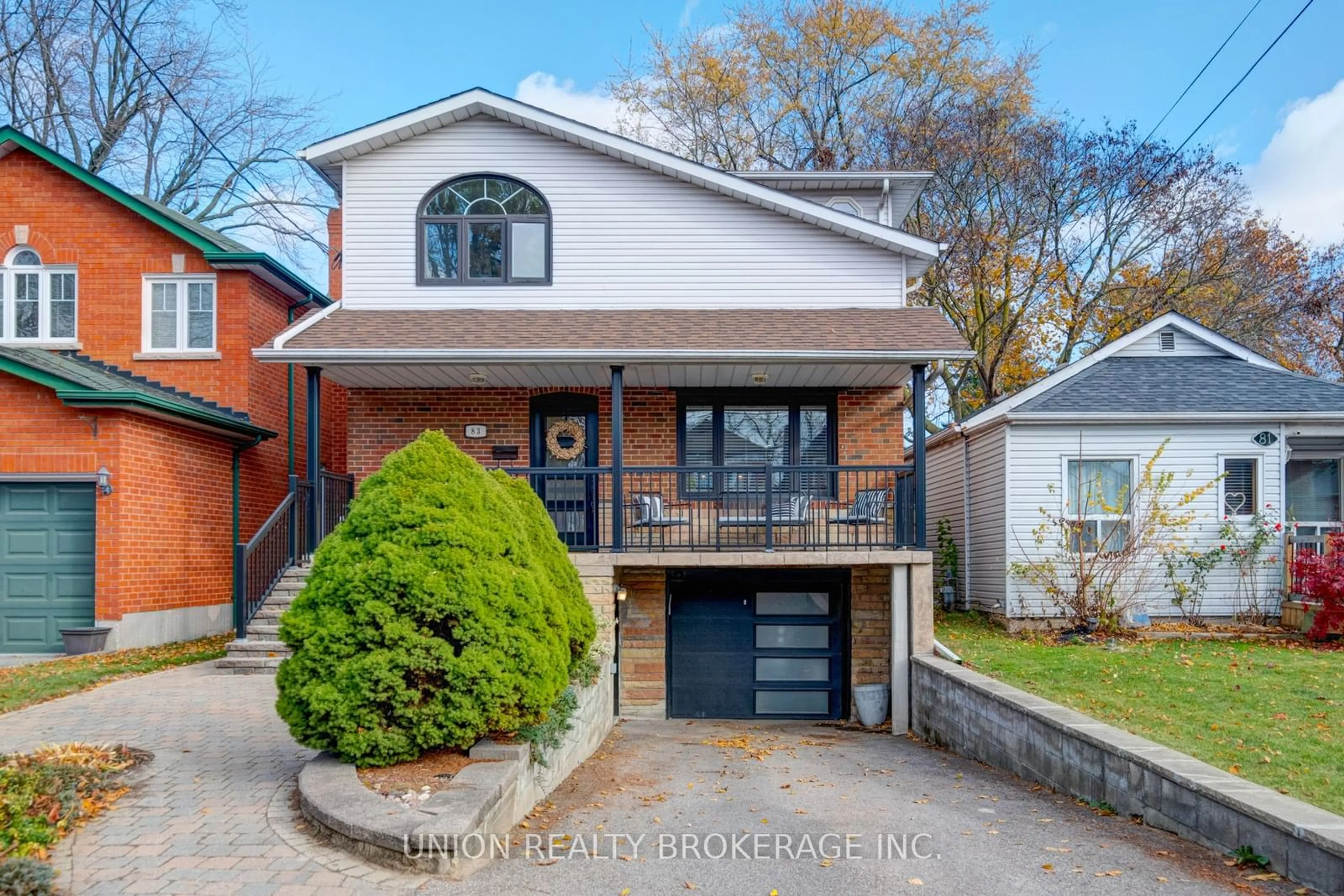 Frontside or backside of a home, the street view for 83 Eastwood Ave, Toronto Ontario M1N 3H1