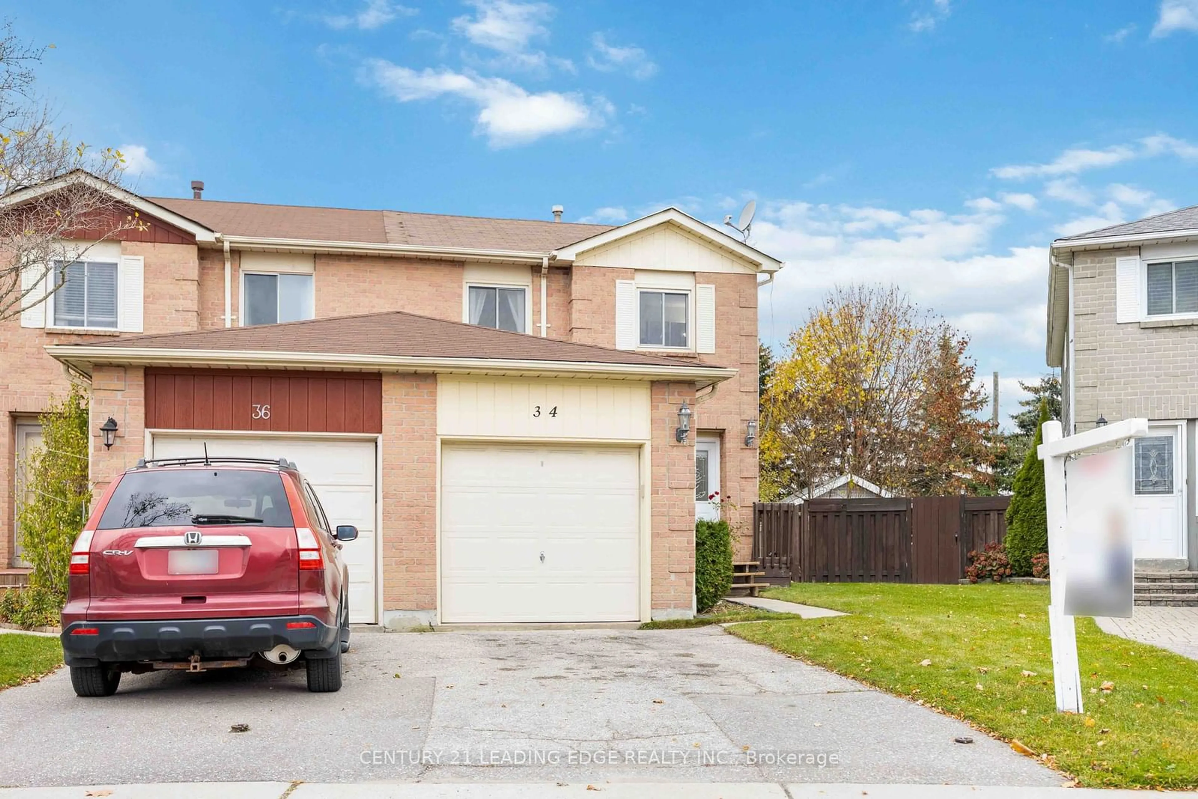 A pic from exterior of the house or condo, the street view for 34 Tams Dr, Ajax Ontario L1Z 1A2