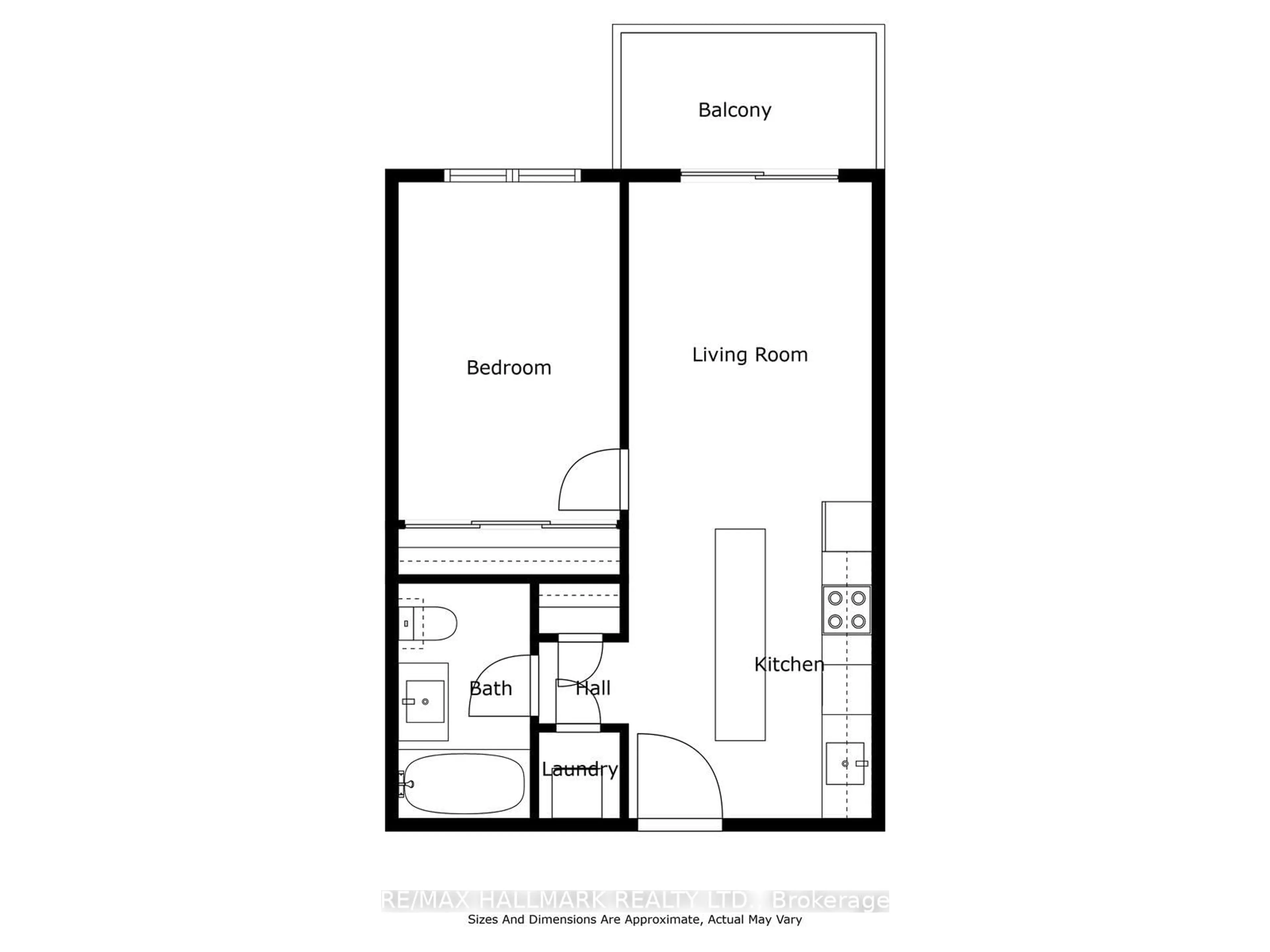 Floor plan for 22 East Haven Dr #527, Toronto Ontario M1N 0B4