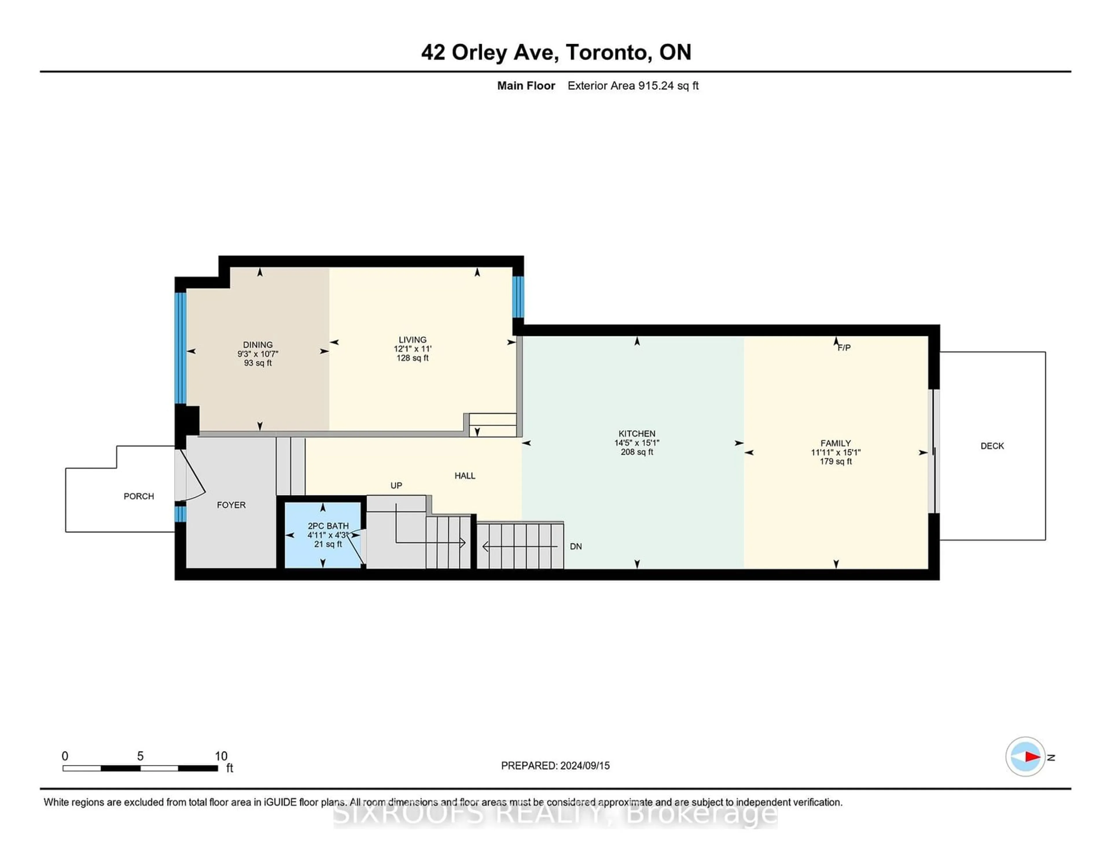 Floor plan for 42 Orley Ave, Toronto Ontario M4C 2C1