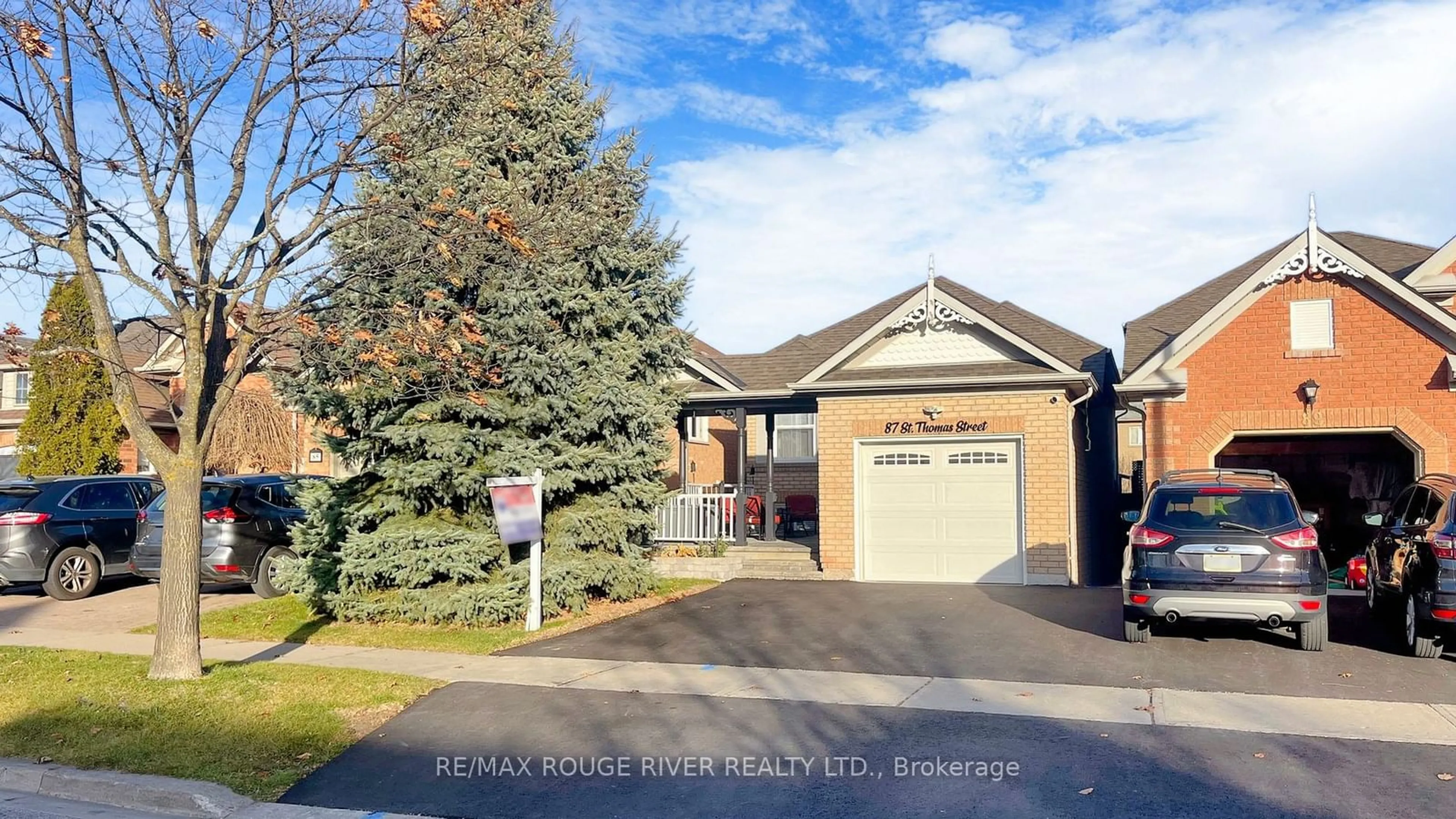 A pic from exterior of the house or condo, the street view for 87 St Thomas St, Whitby Ontario L1M 1G2