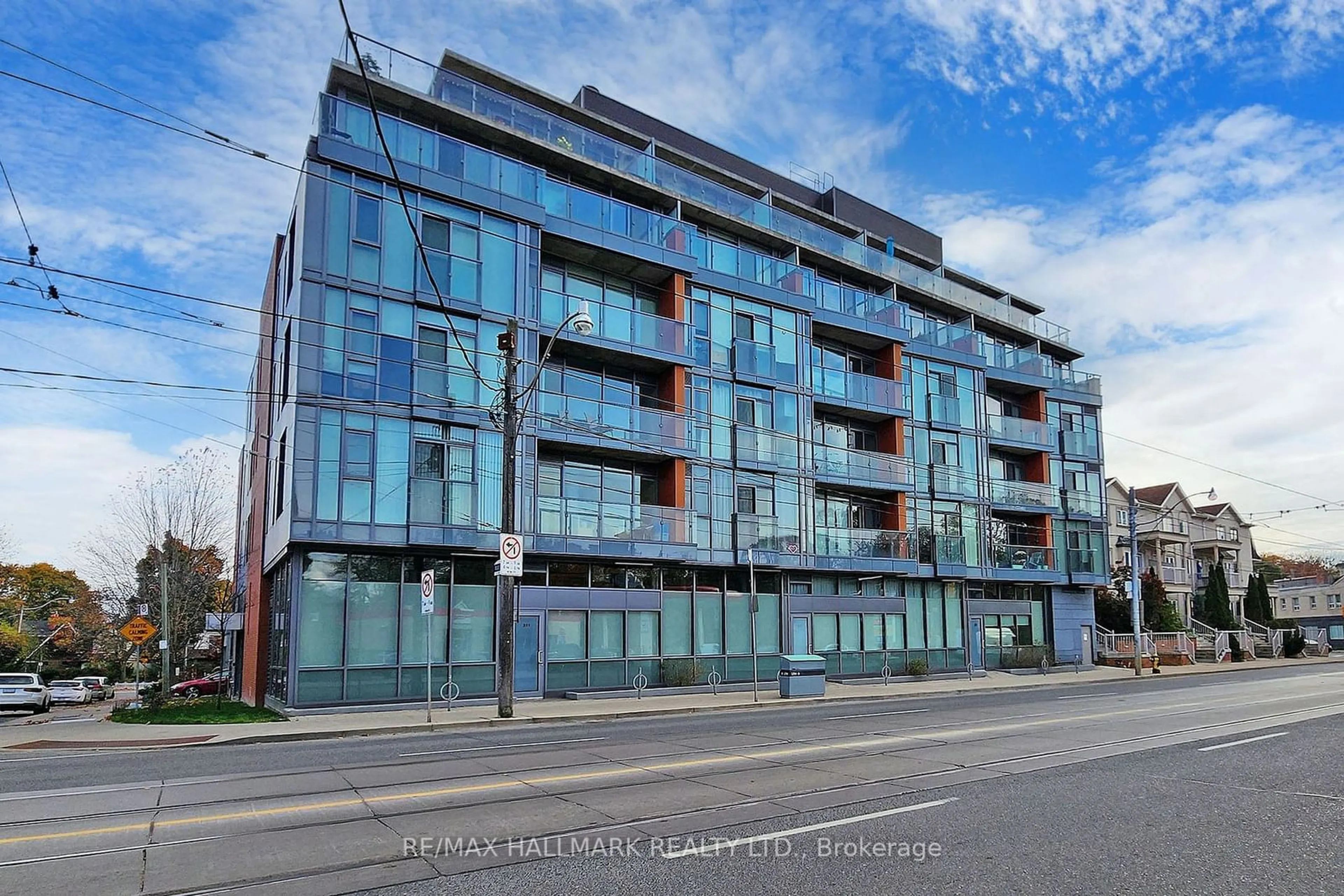 A pic from exterior of the house or condo, the front or back of building for 60 Haslett Ave #406, Toronto Ontario M4L 1T6