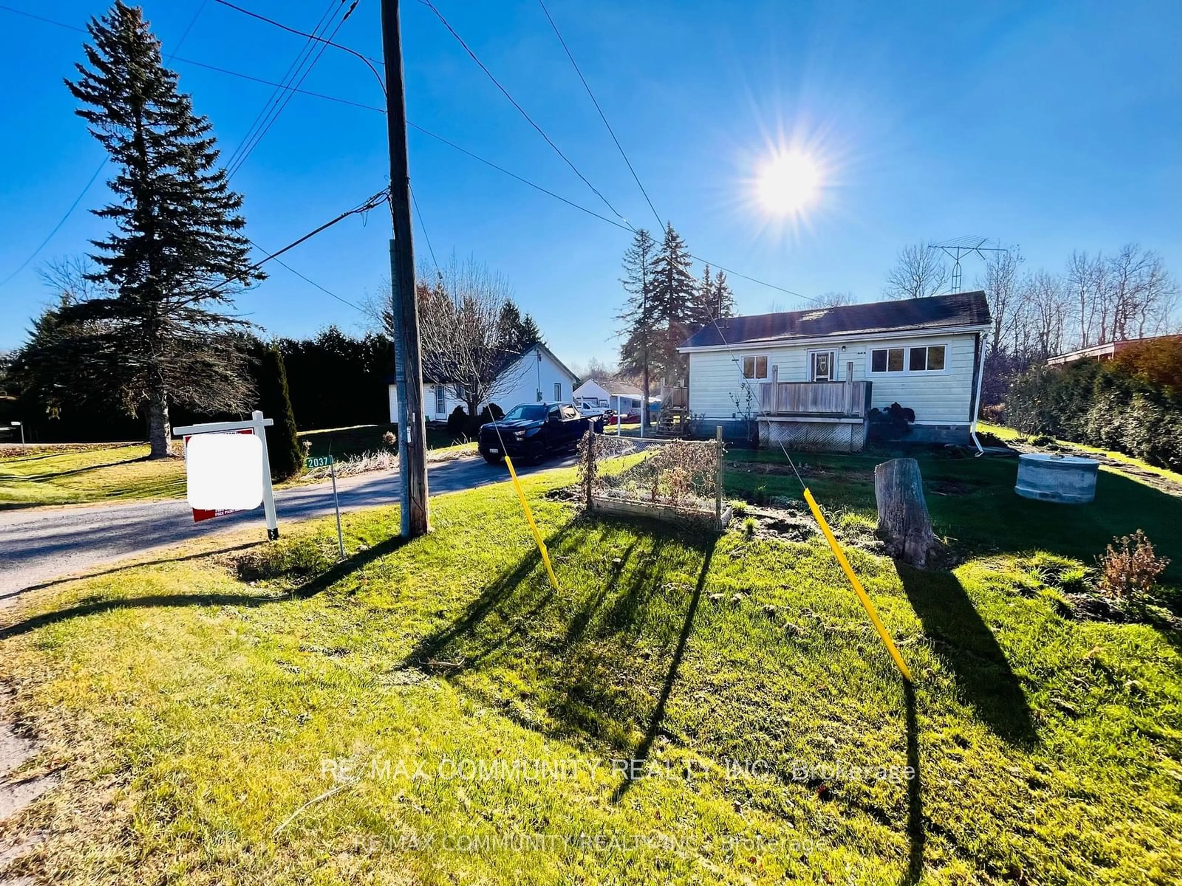 Frontside or backside of a home, the fenced backyard for 2037 Nash Rd, Clarington Ontario L1C 3K4