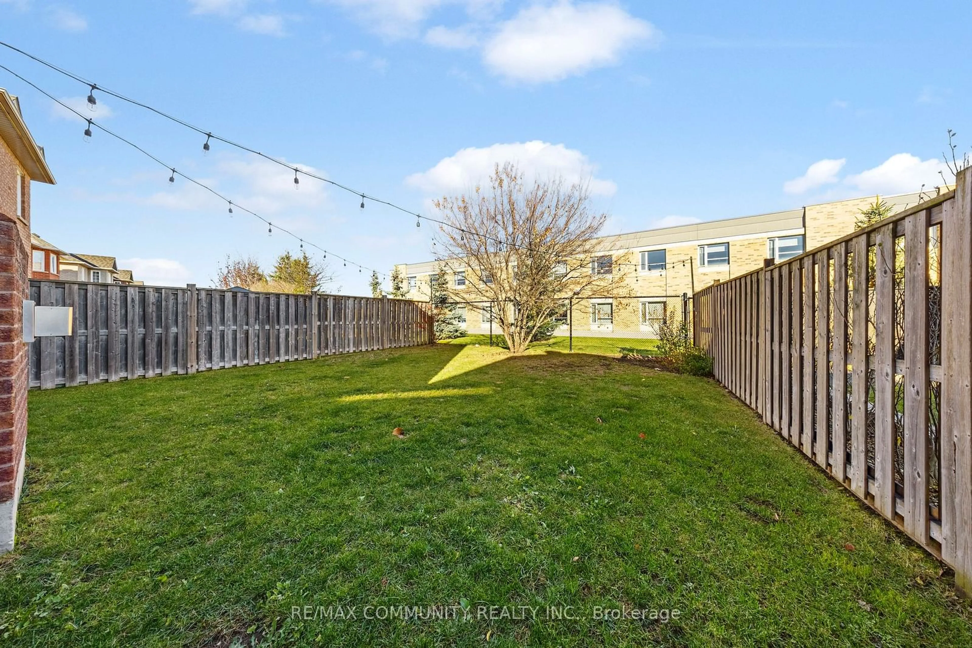 Patio, the fenced backyard for 11 Searell Ave, Ajax Ontario L1T 4Z6