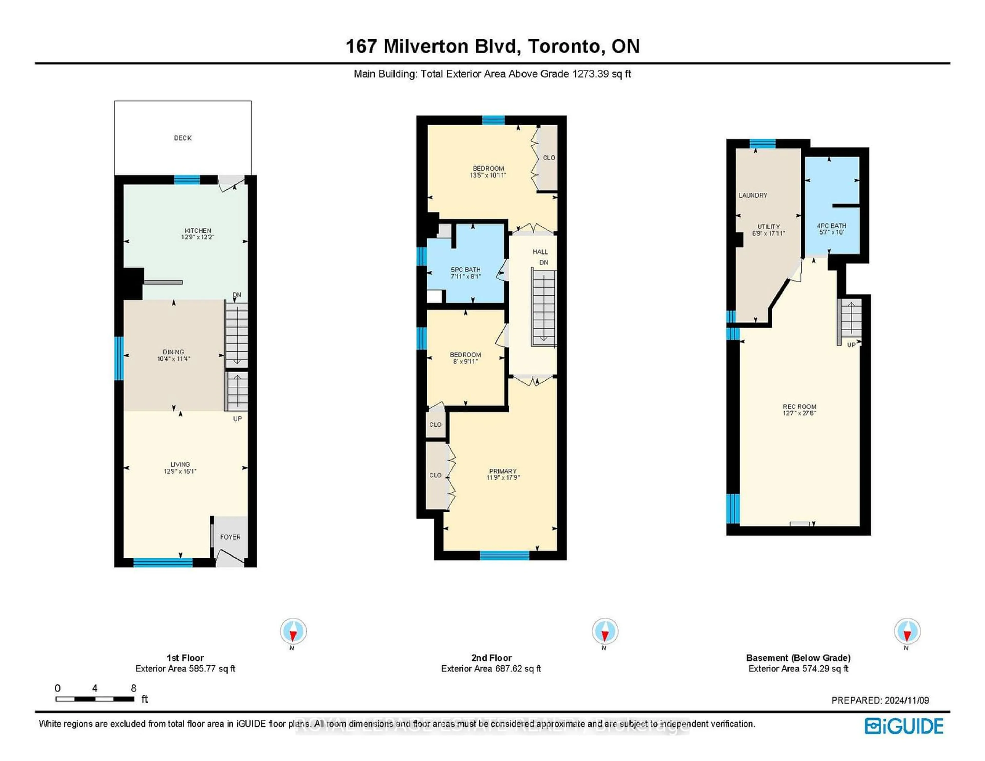 Floor plan for 167 Milverton Blvd, Toronto Ontario M4J 1V2