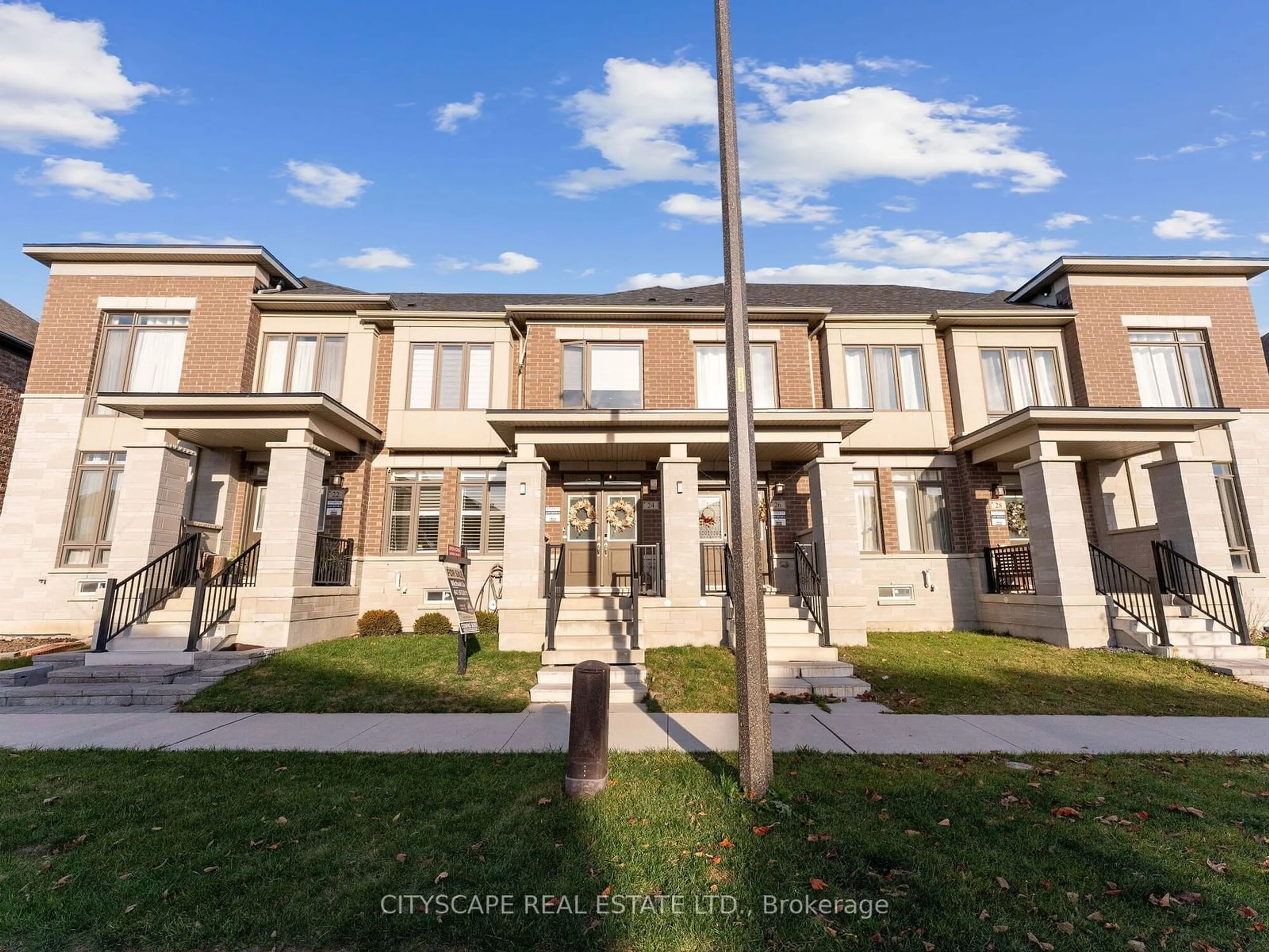 A pic from exterior of the house or condo, the street view for 24 Hahn St, Whitby Ontario L1P 0H1