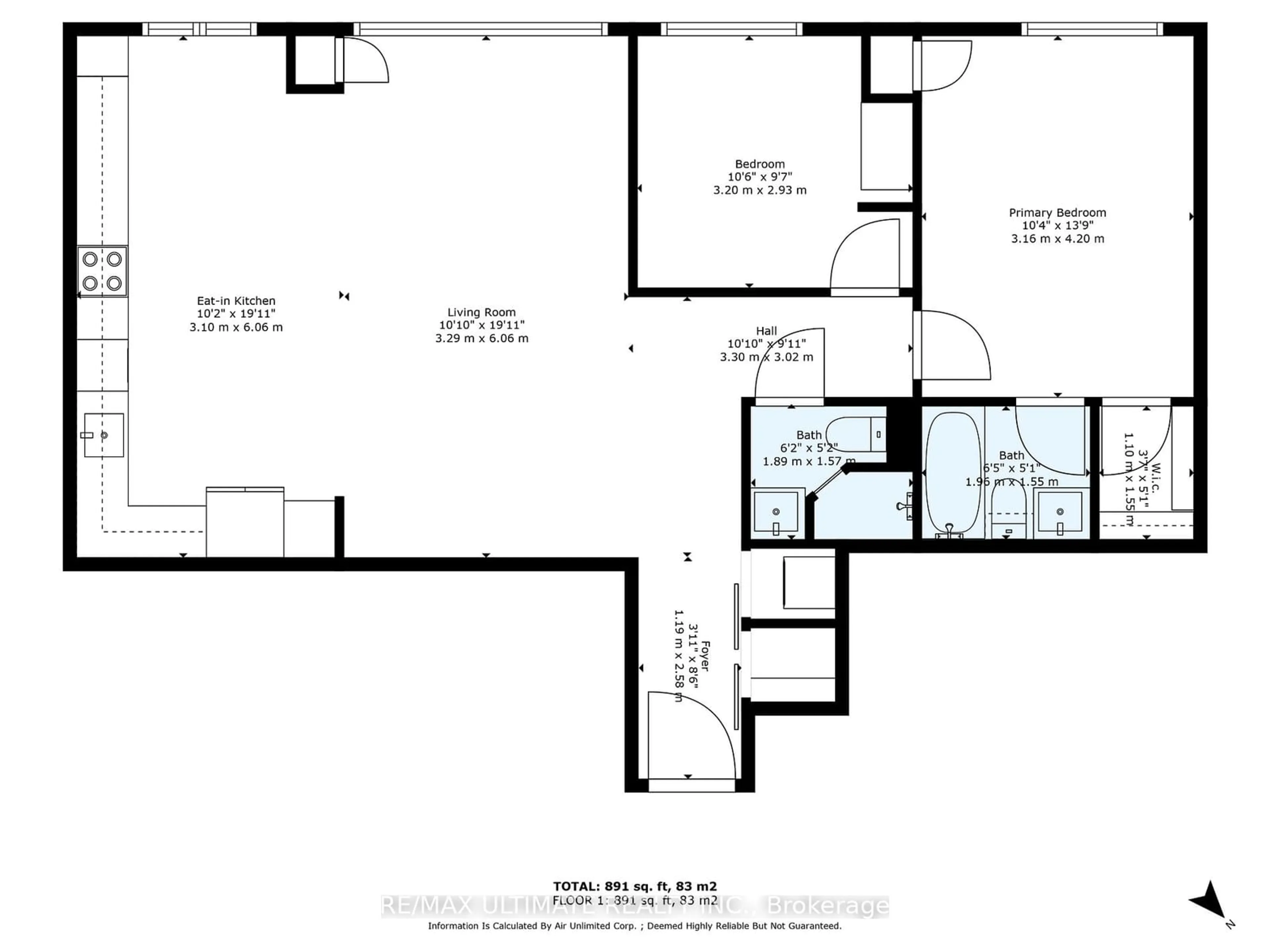 Floor plan for 38 Lee Centre Dr #Ph501, Toronto Ontario M1H 3J7