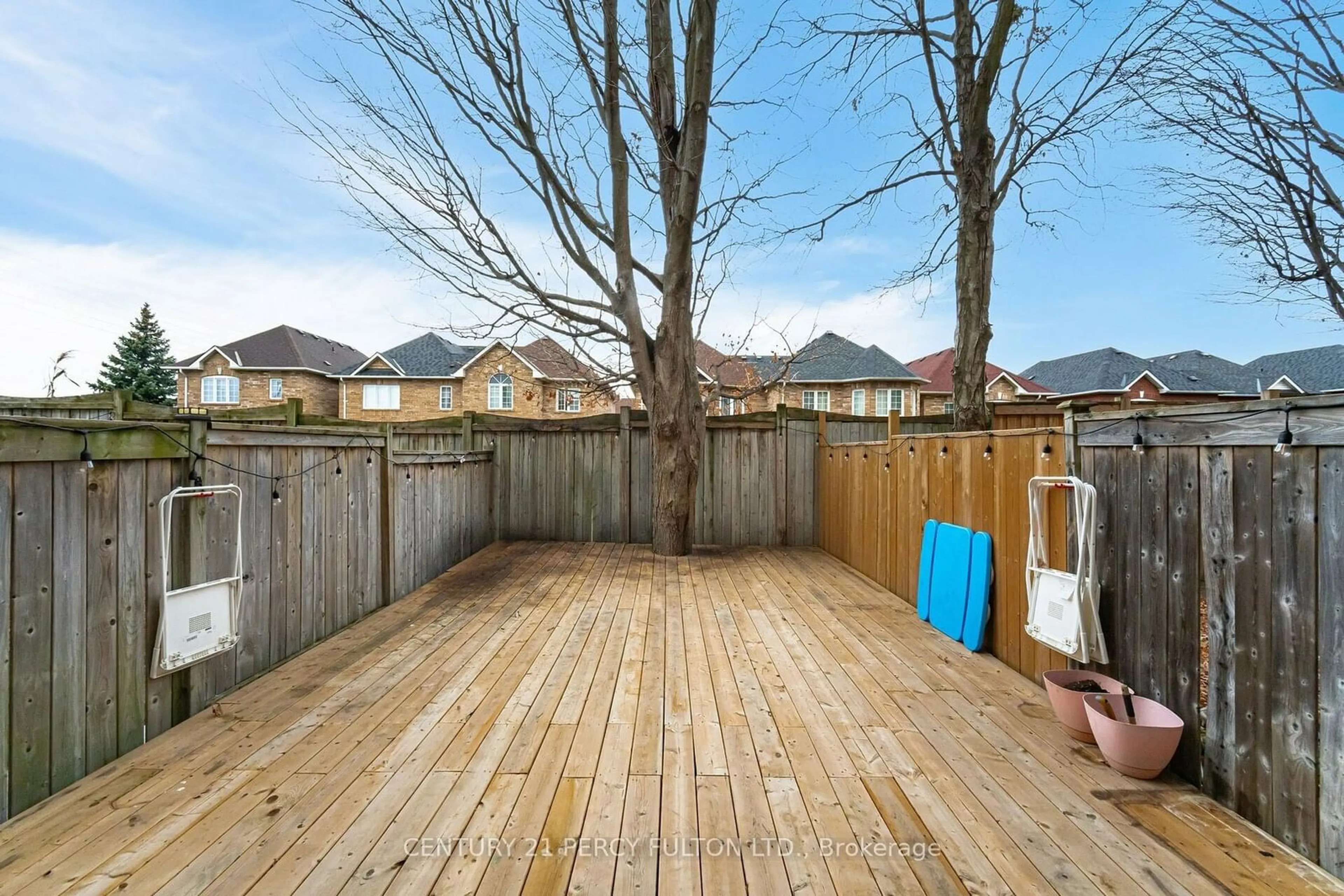 Patio, the fenced backyard for 10 Oakins Lane #5, Ajax Ontario L1T 0H2