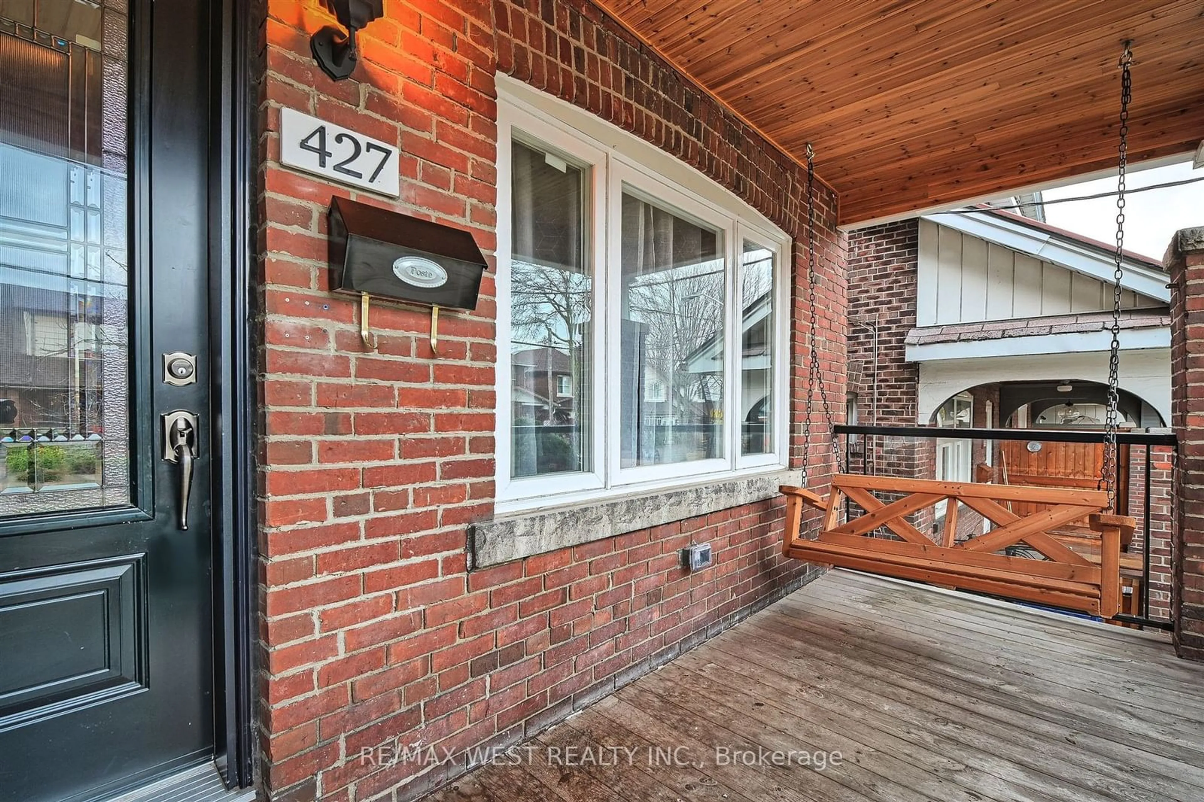 Indoor entryway, wood floors for 427 Strathmore Blvd, Toronto Ontario M4C 1N6