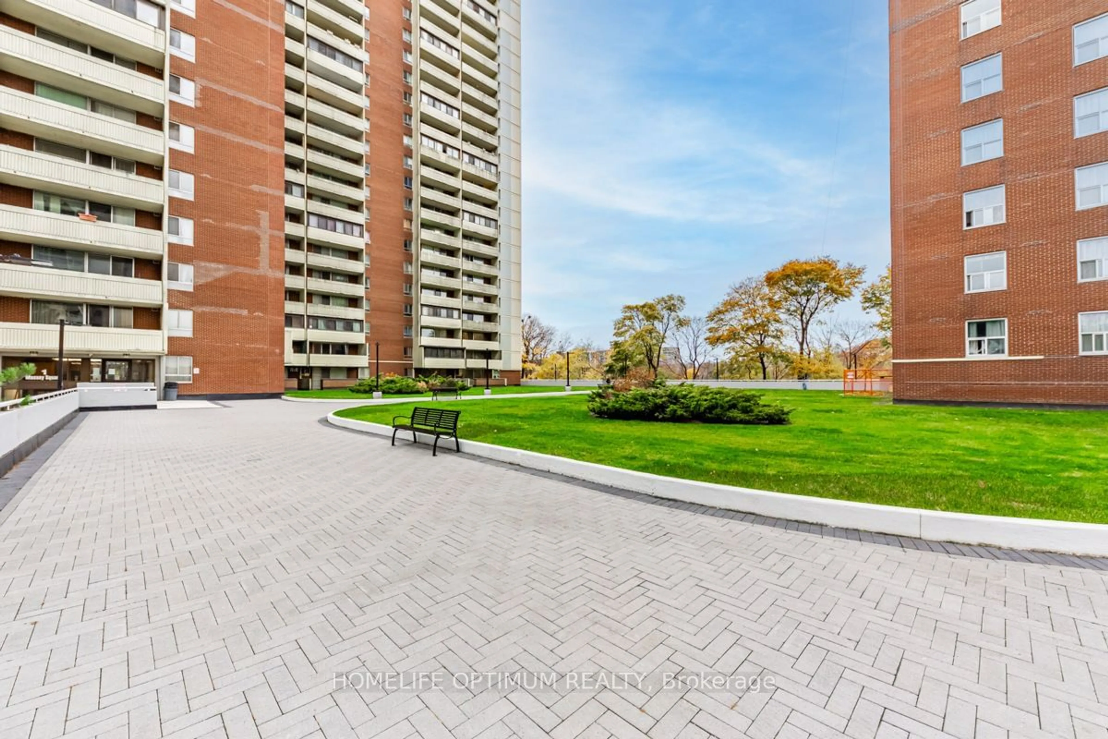 Patio, the street view for 3 Massey Sq #3603, Toronto Ontario M4C 5L5