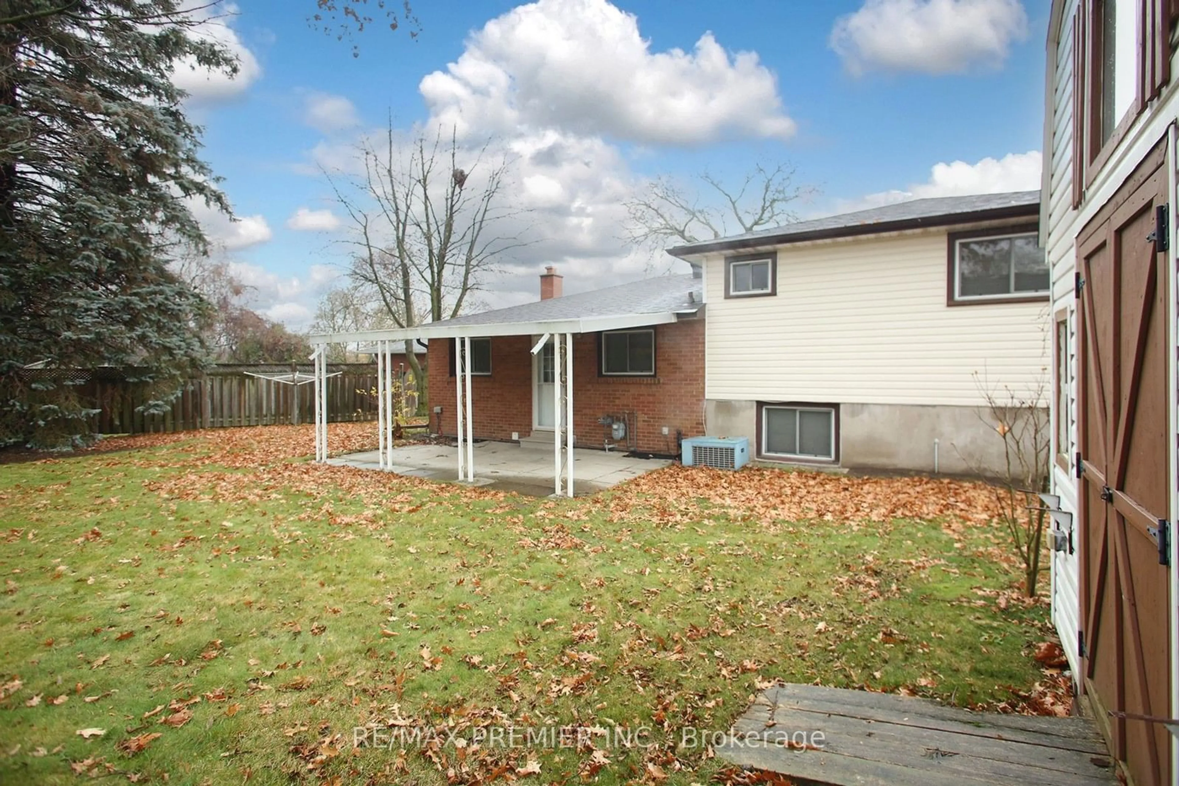 Frontside or backside of a home, the fenced backyard for 388 Marken Crt, Oshawa Ontario L1G 2K1