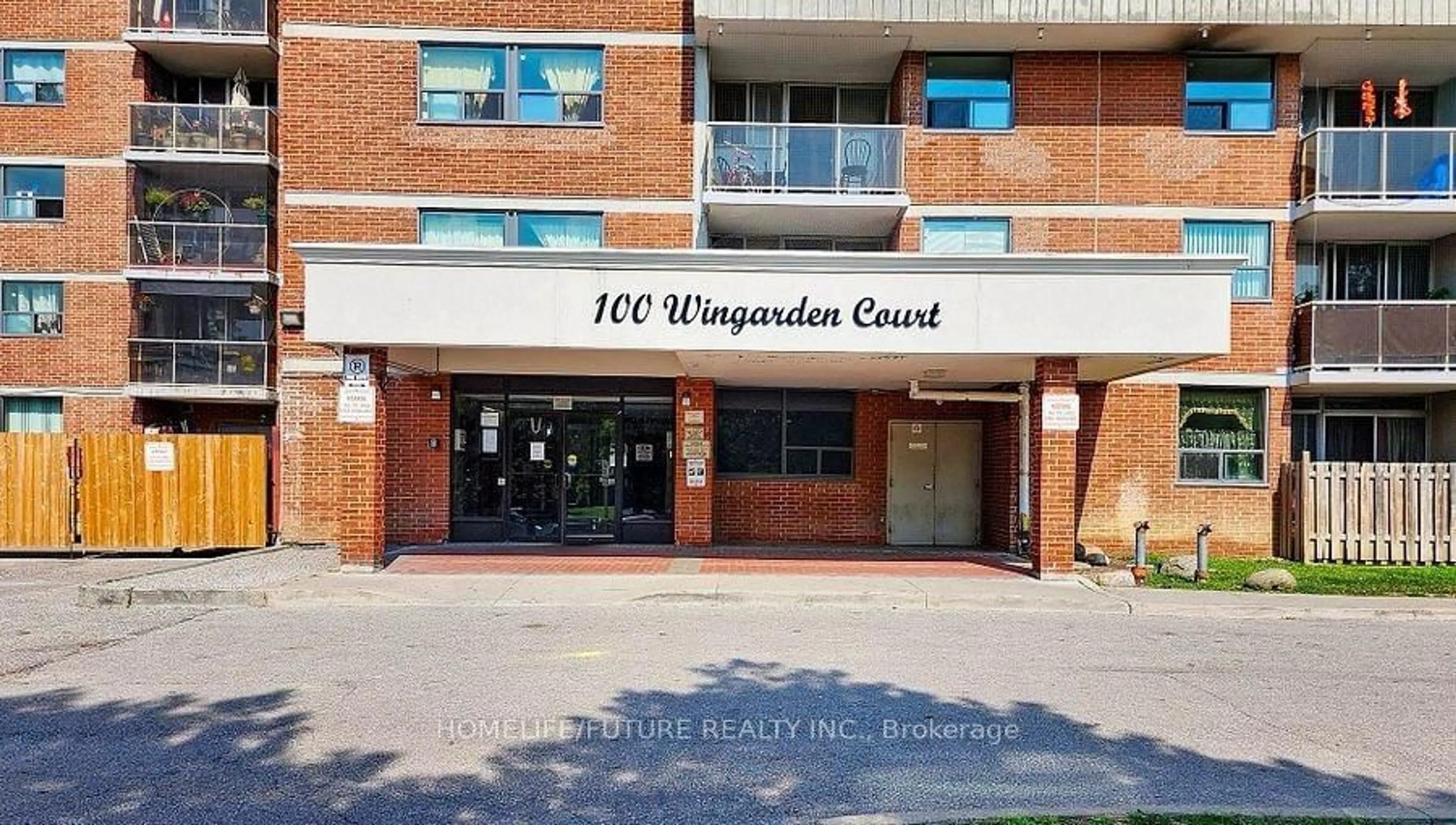 A pic from exterior of the house or condo, the front or back of building for 100 Wingarden Crt #1015, Toronto Ontario M1B 2P4