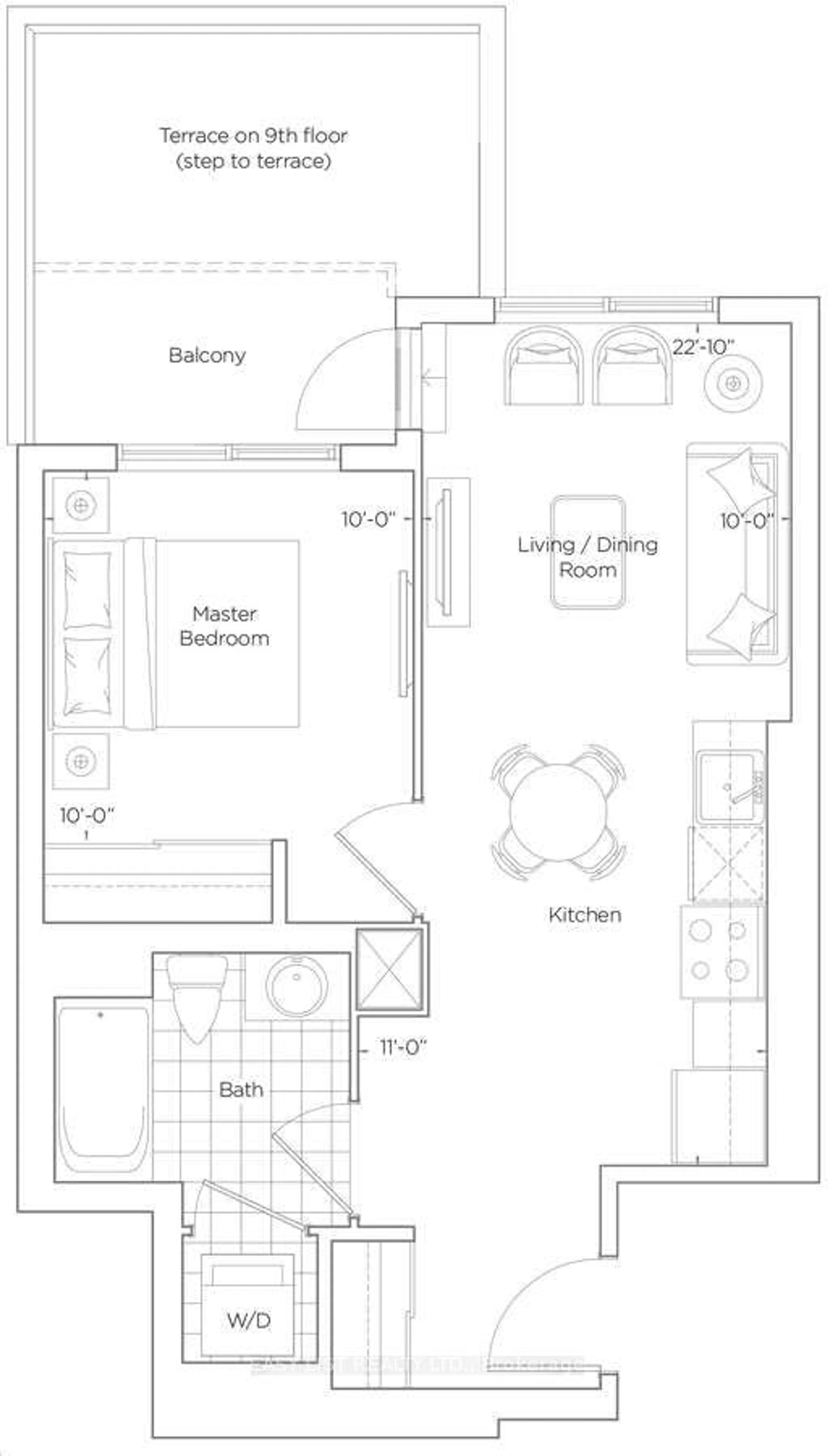 Floor plan for 3121 Sheppard Ave #1201, Toronto Ontario M1T 0B6