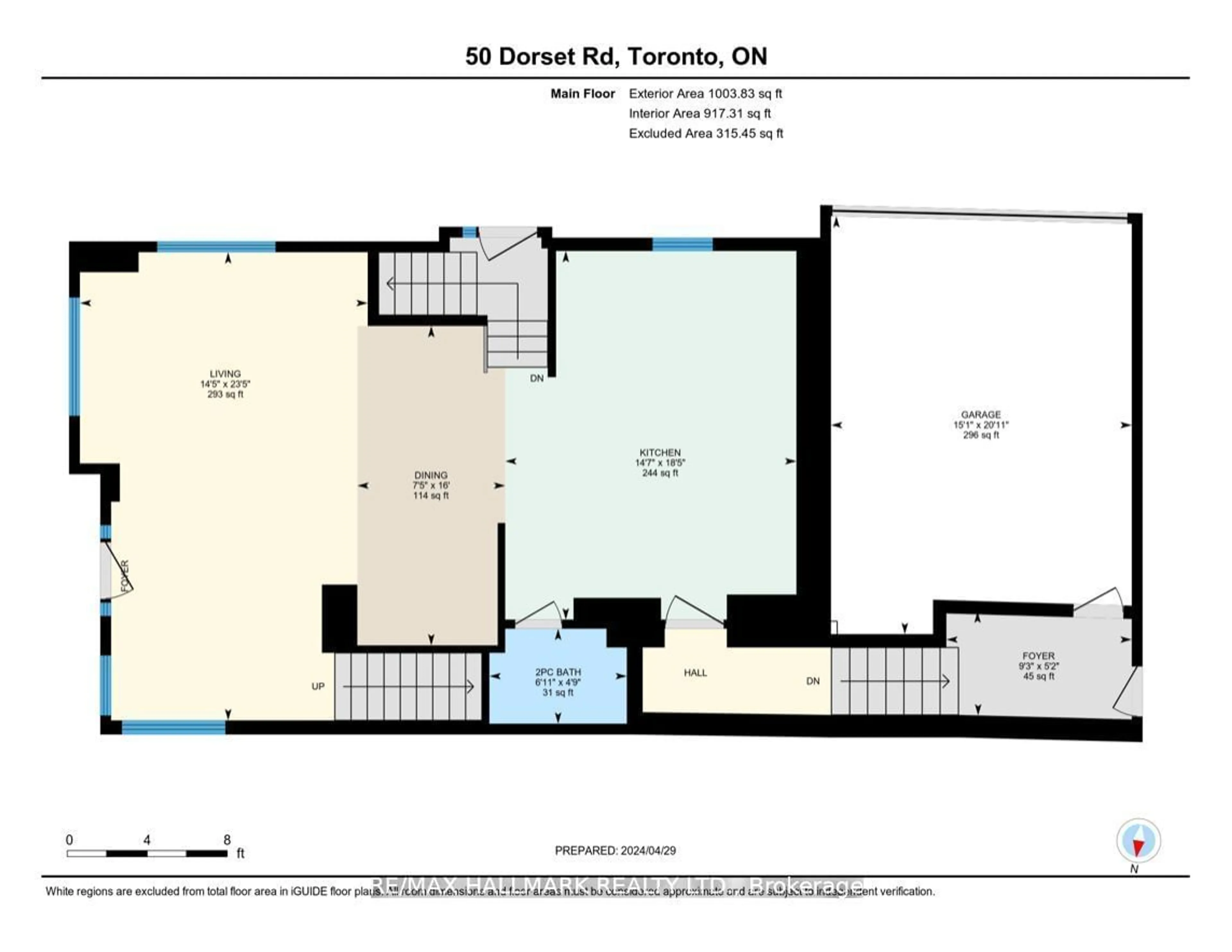 Floor plan for 50 Dorset Rd, Toronto Ontario M1M 2S7