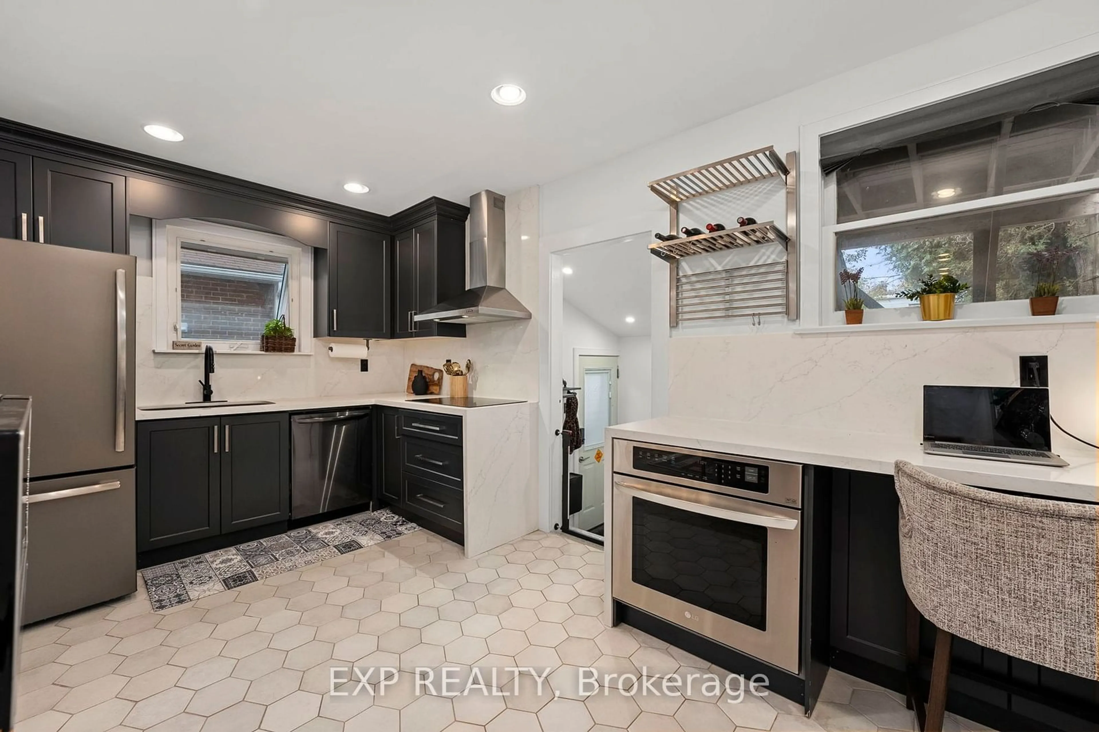 Contemporary kitchen, ceramic floors for 48 Westbrook Ave, Toronto Ontario M4C 2G4