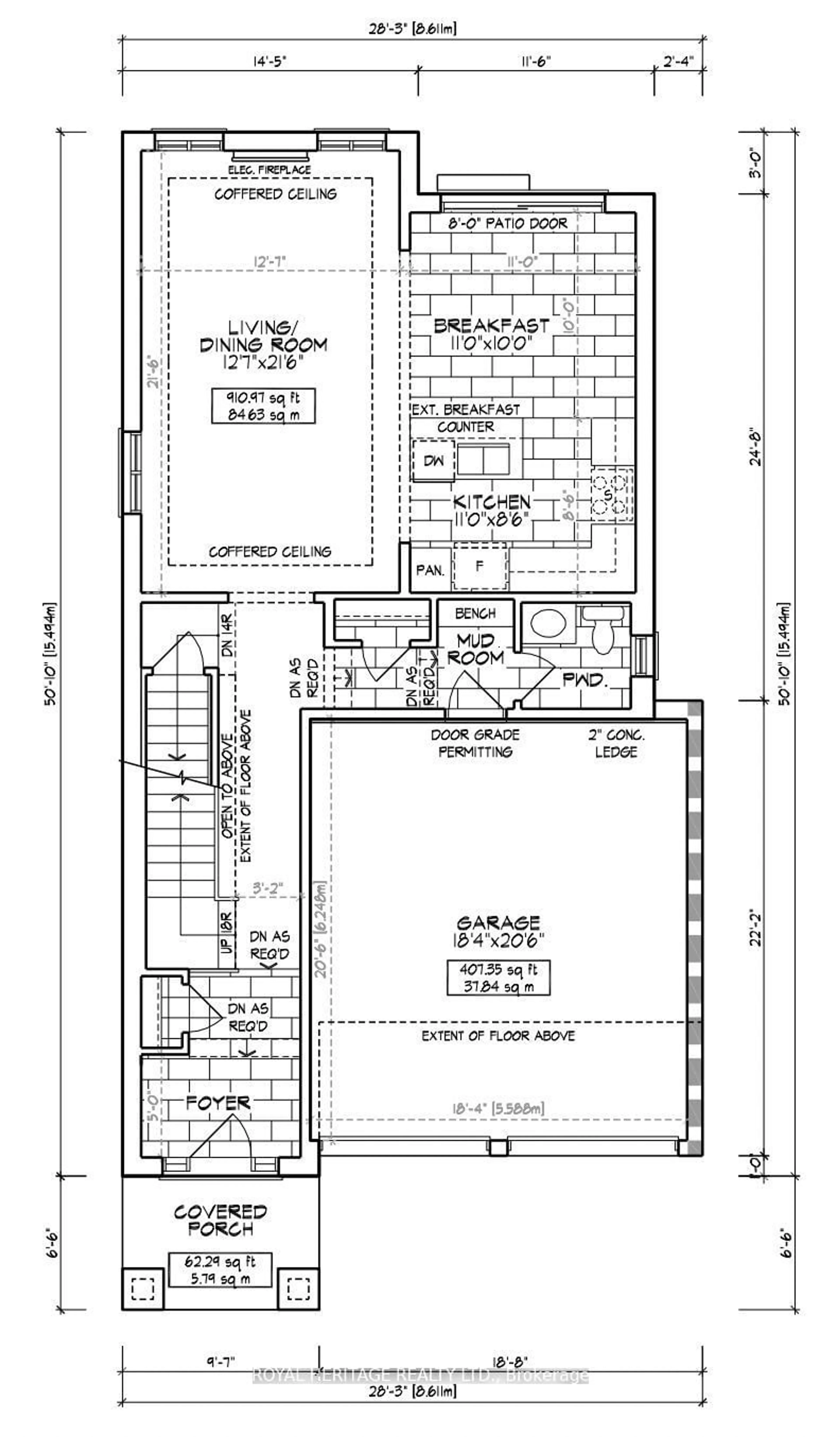 Floor plan for Lot 2 Inverlynn Way, Whitby Ontario L1N 2S6