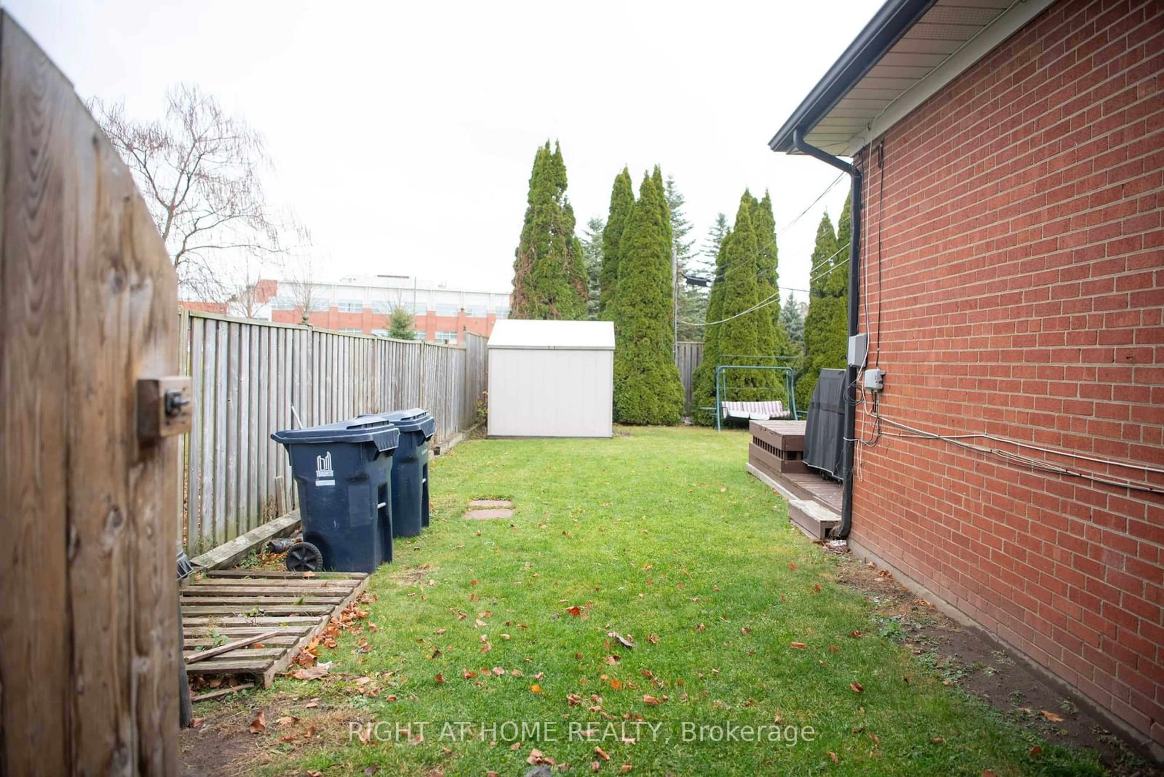 Patio, the fenced backyard for 22 Beran Dr, Toronto Ontario M1G 1G1