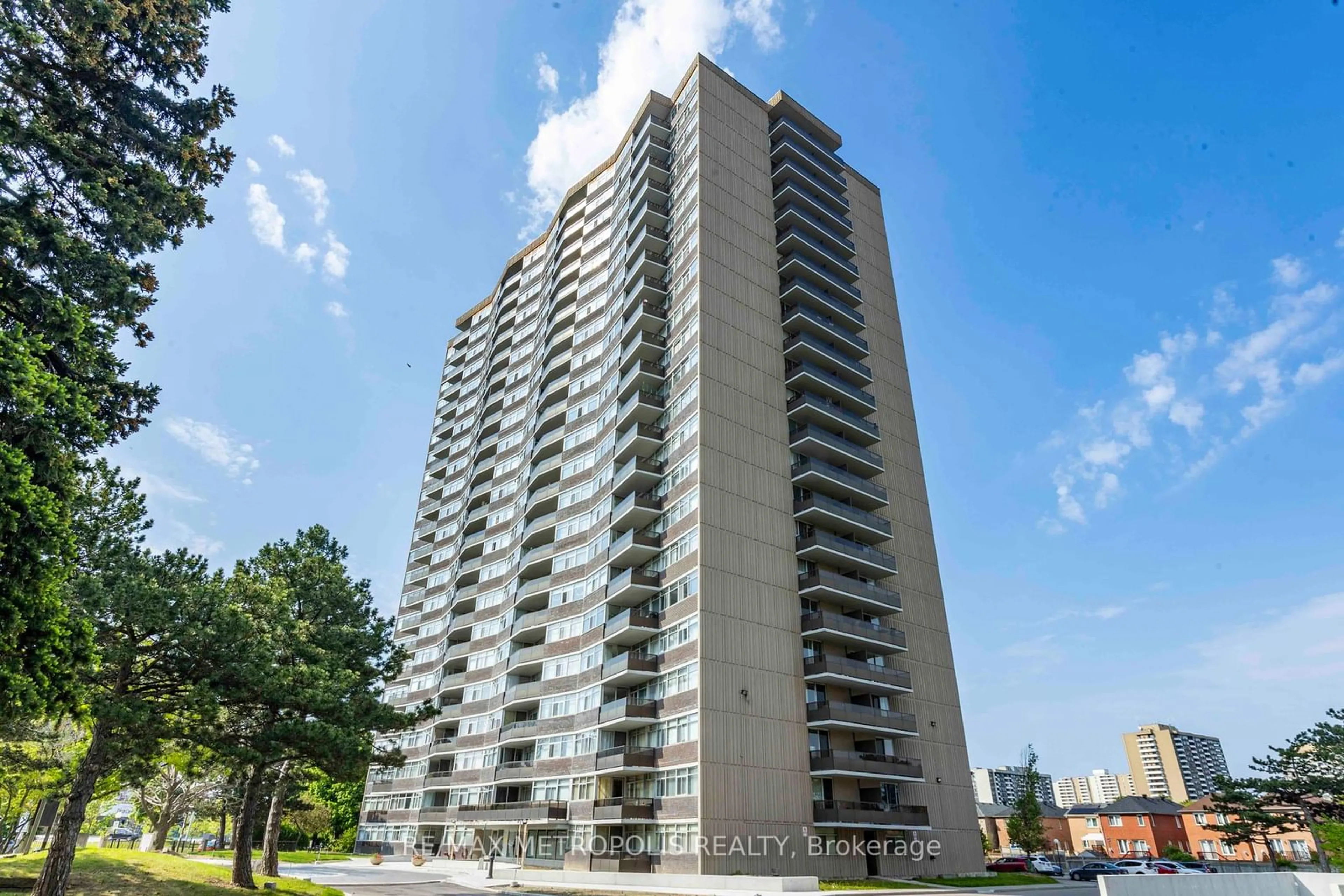 A pic from exterior of the house or condo, the front or back of building for 3151 Bridletowne Circ #808, Toronto Ontario M1W 2T1