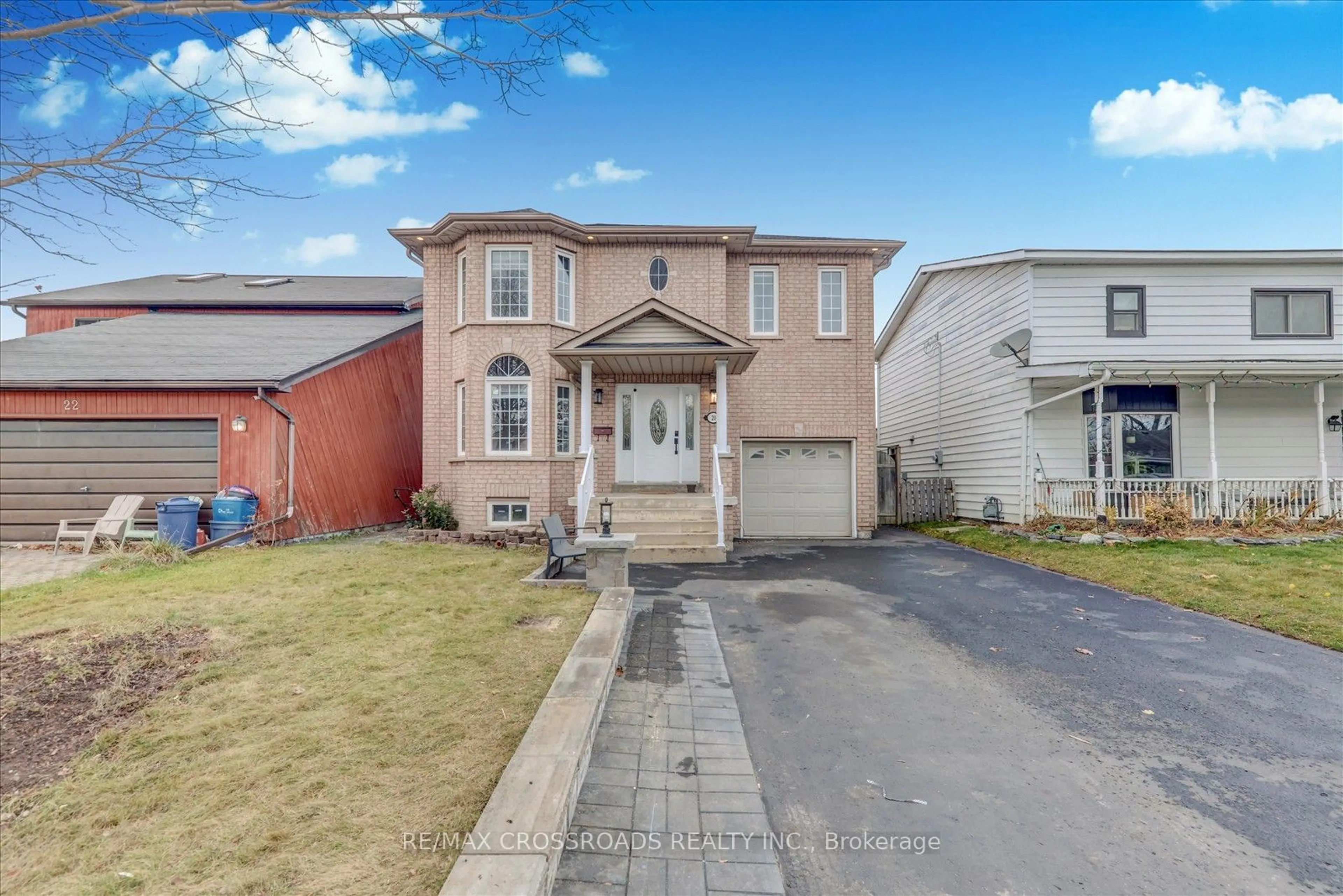 Frontside or backside of a home, the street view for 20 Brock St, Ajax Ontario L1S 1T1