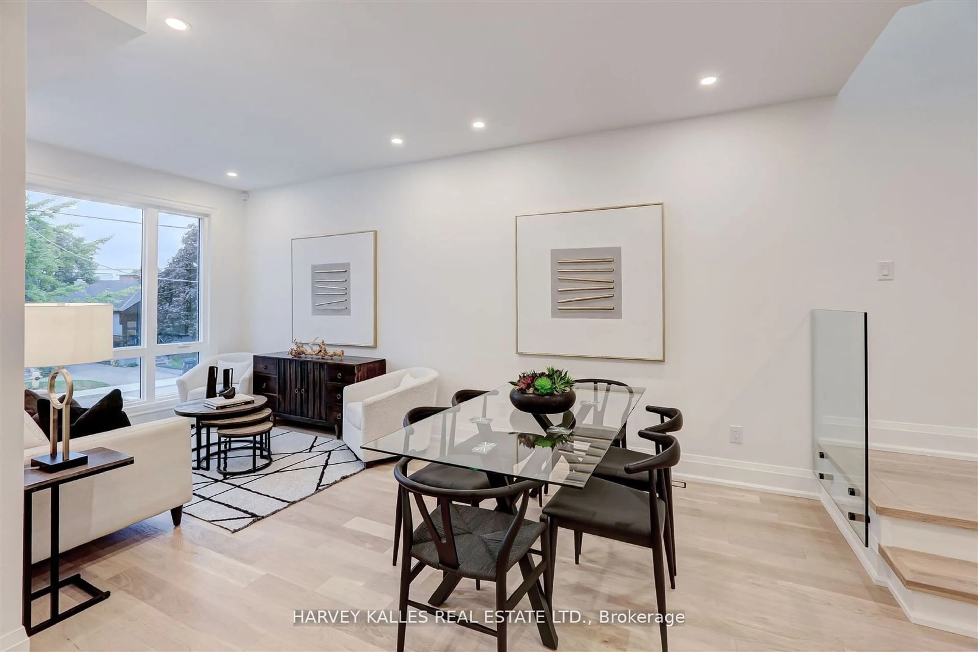 Dining room, wood floors, mountain for 7B Bracebridge Ave, Toronto Ontario M4C 2X6